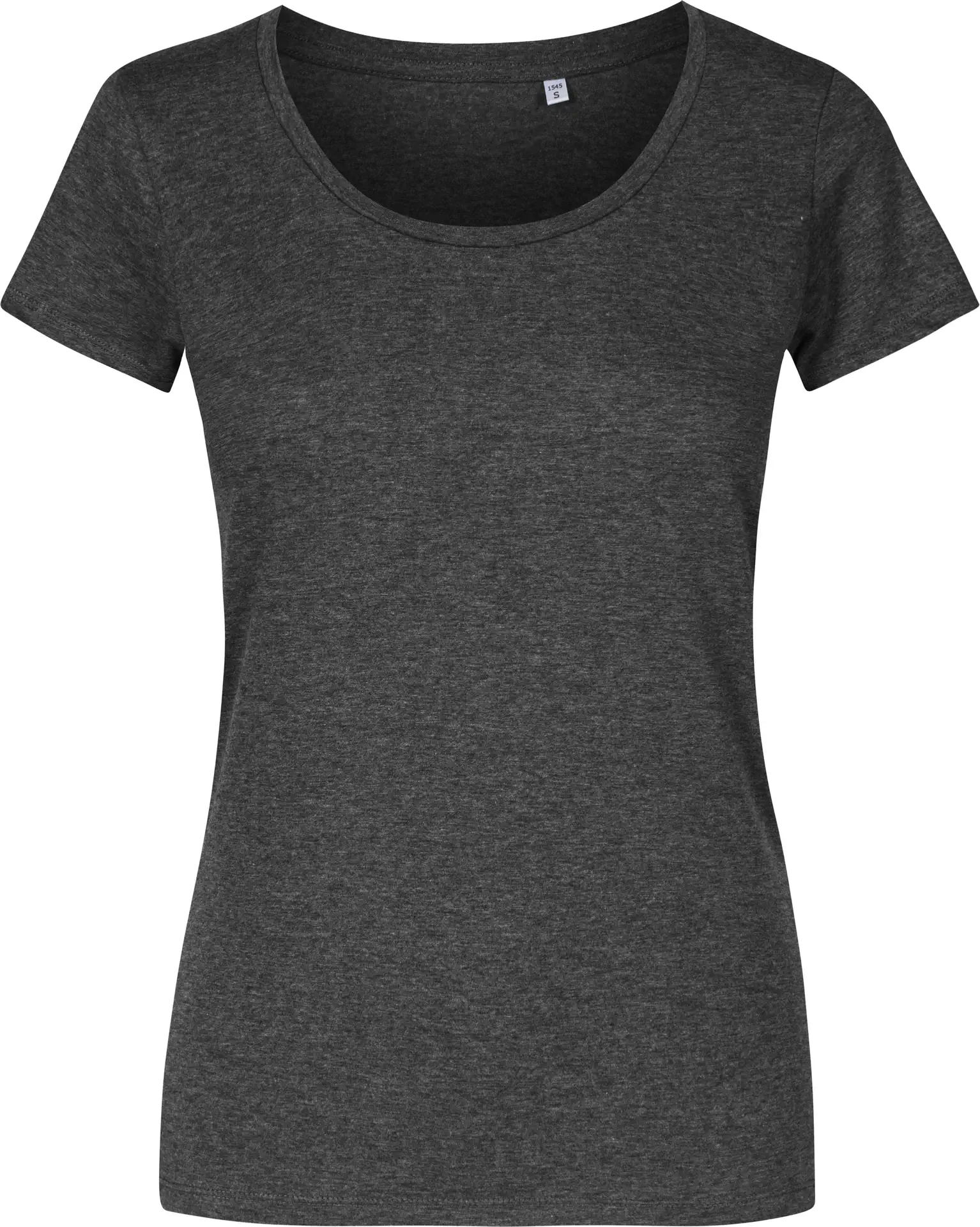promodoro-1545-womens-deep-scoop-t-shirt-heatherblack-front-3 Promodoro X.O Women´s Deep Scoop T-Shirt