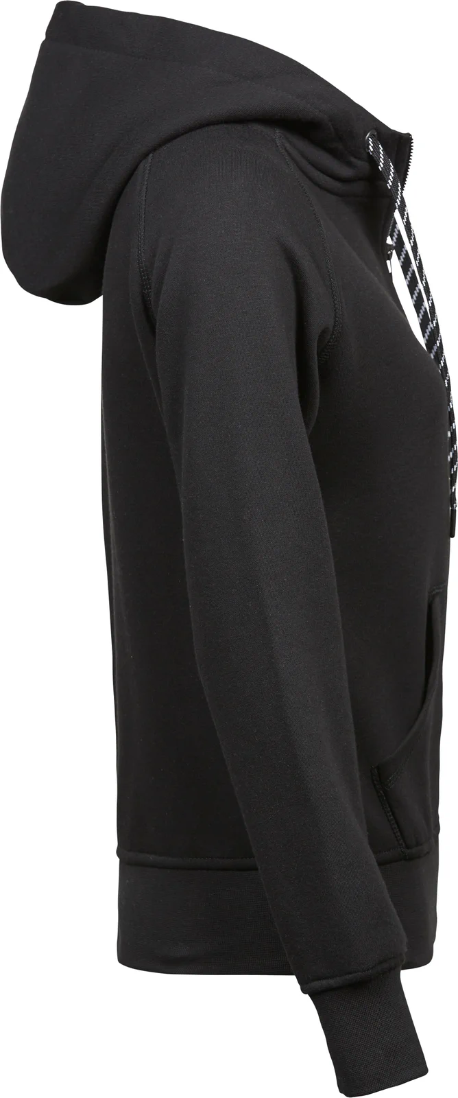 tee-jays-5436-womens-fashion-full-zip-hood-black-right-4 Tee Jays Ladies` Fashion Full Zip Hood