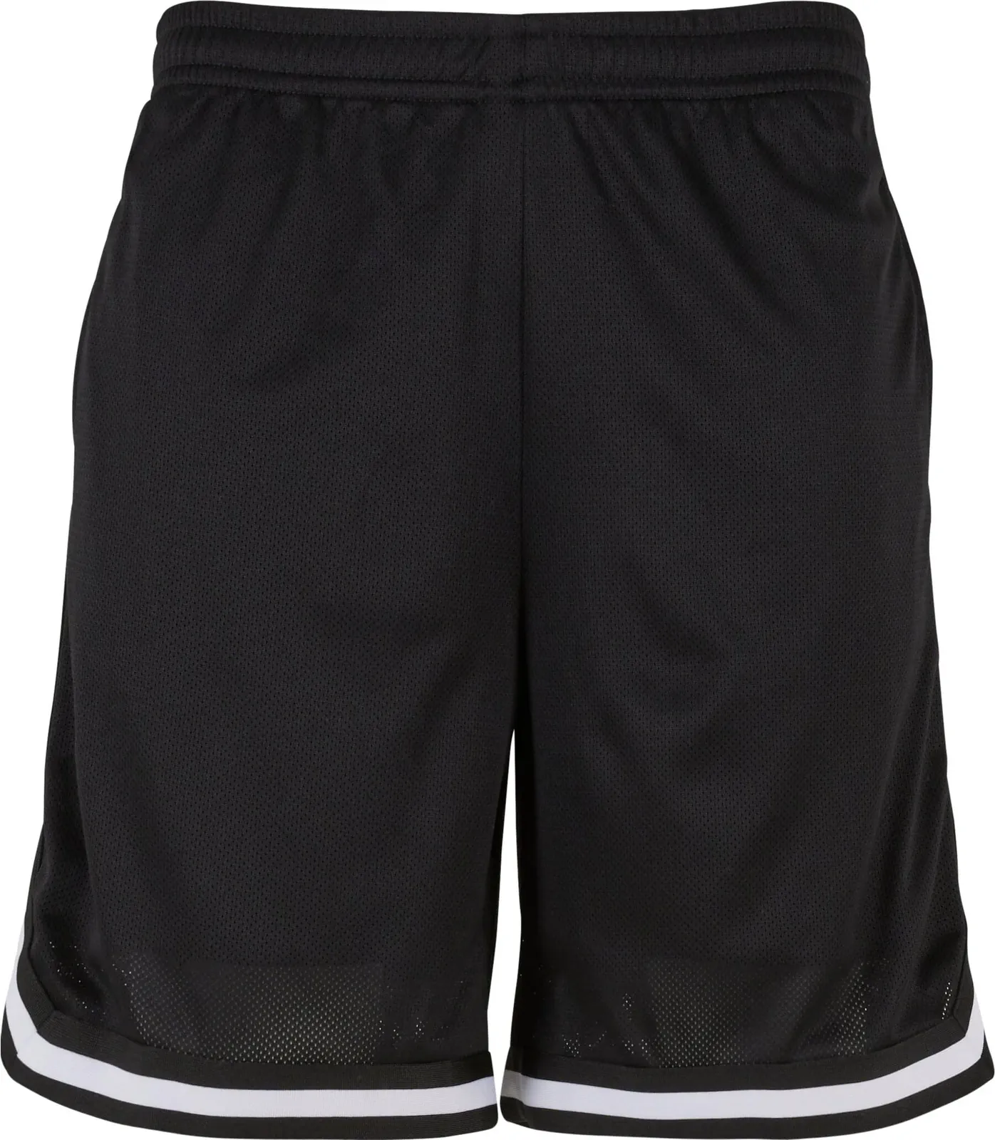 BYB-BY047-two-tone-mesh-shorts-black-white-front-4 Build Your Brand Two-tone Mesh Shorts
