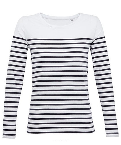 SOL'S Women´s Long Sleeve Striped T-Shirt Matelot