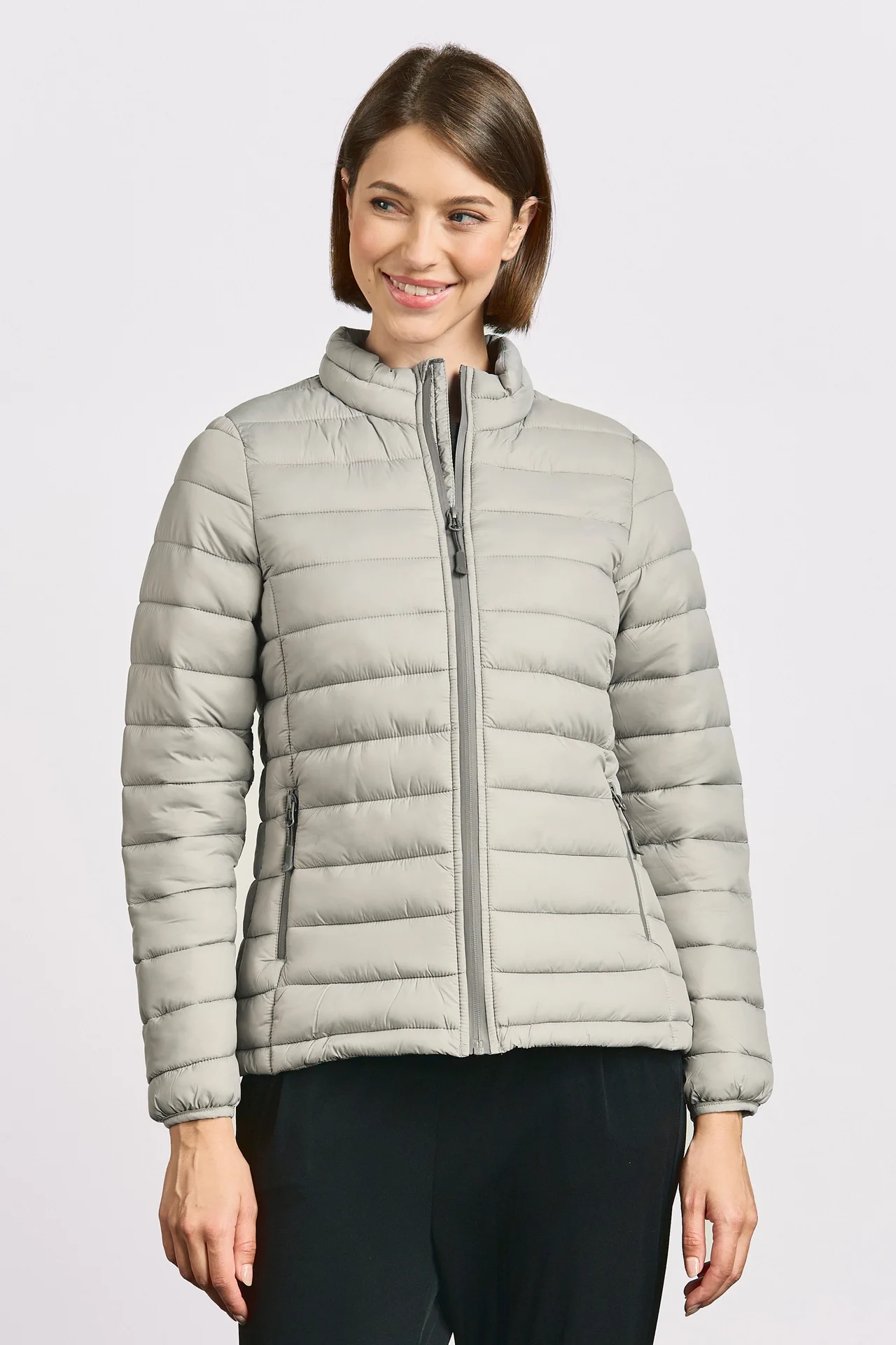 promodoro-7632-womens-padded-jacket-newlightgrey-model-0 Promodoro Women´s Padded Jacket