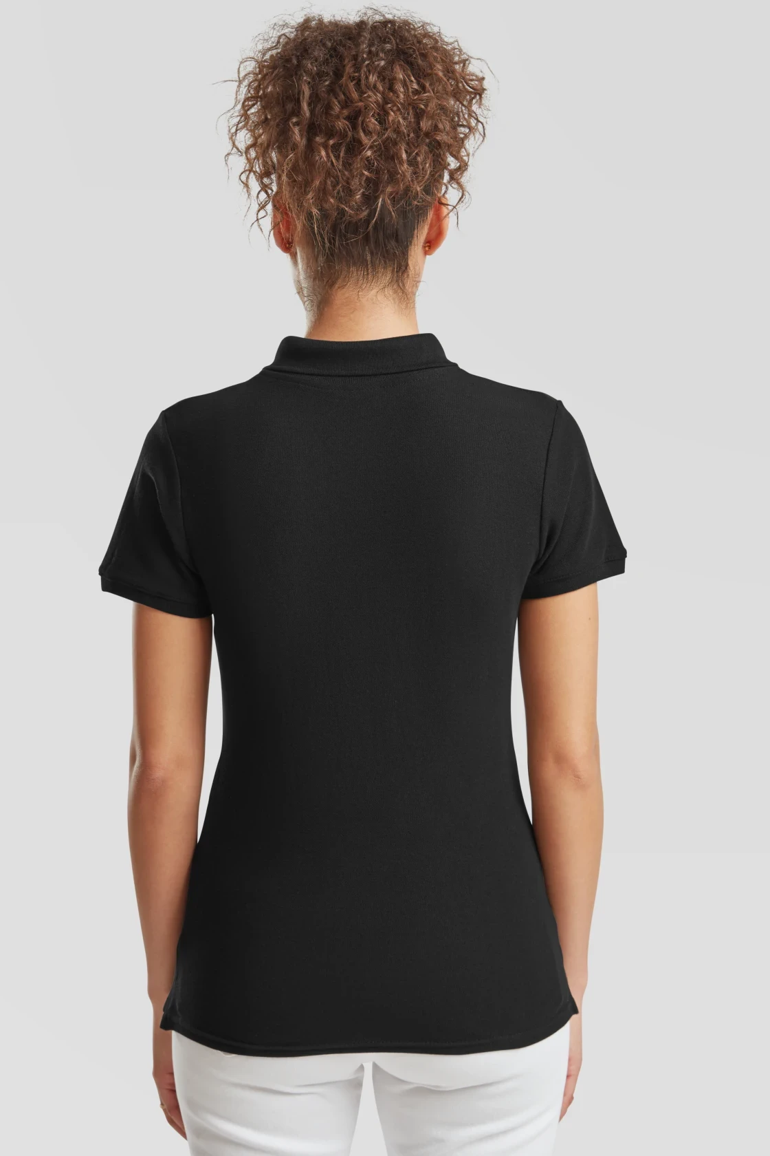 fruit-of-the-loom-63-030-0-ladies-premium-poloshirt-black-model-2 F.O.L. Lady-Fit Premium Polo