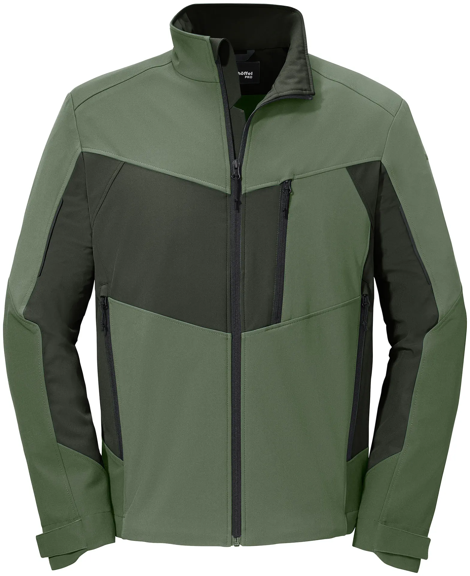 schoeffel-pro-6007-allwettertalent-jacke-gruen-front-1 Schöffel PRO 6007 ALLWETTERTALENT Softshelljacke