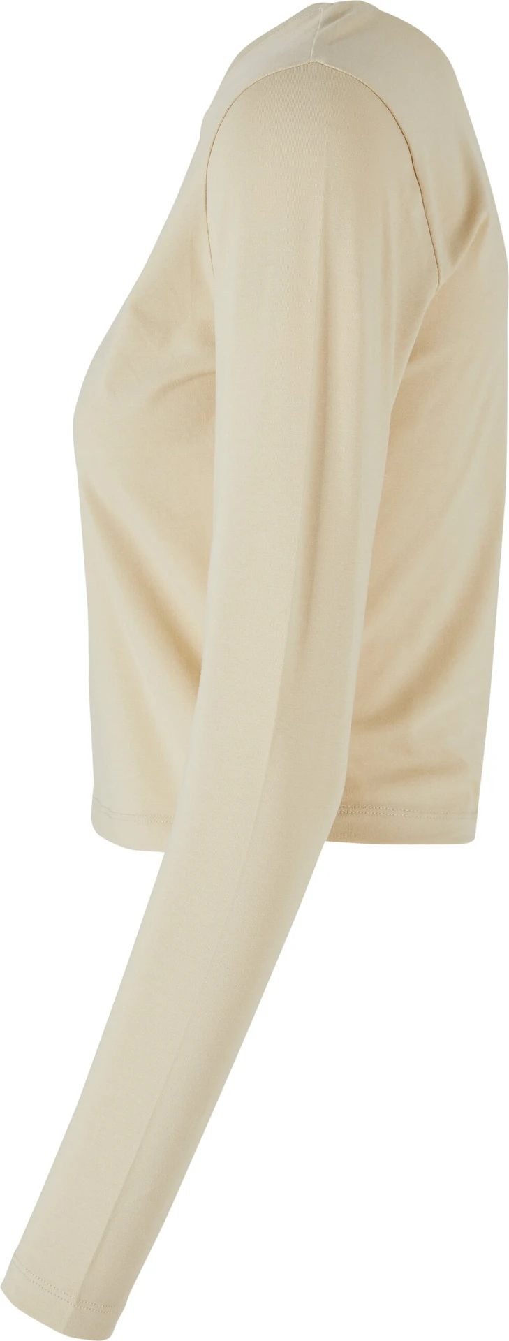 BYB-BY261-ladies-short-longsleeve-t-shirt-sand-left-6 Build Your Brand Ladies Short Longsleeve Tee