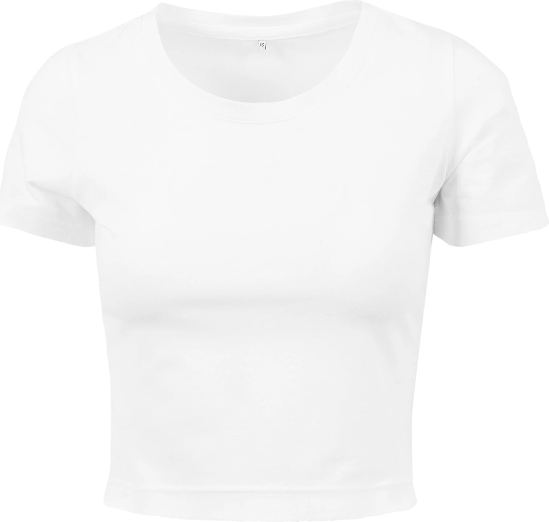 BYB-BY042-ladies-cropped-t-shirt-white-front-4 Build Your Brand Ladies Cropped Tee