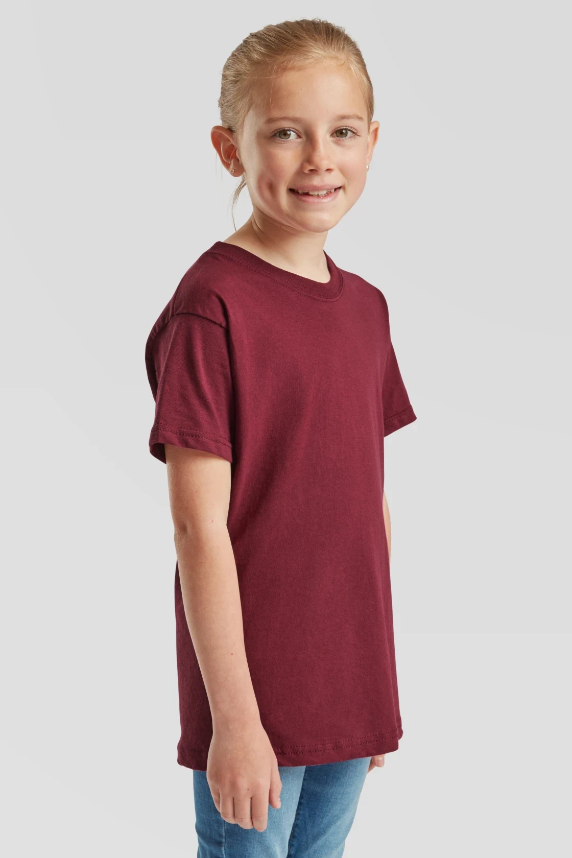 fruit-of-the-loom-61-019-0-kids-original-t-shirt-burgundy-model-1 F.O.L. Kids Original T