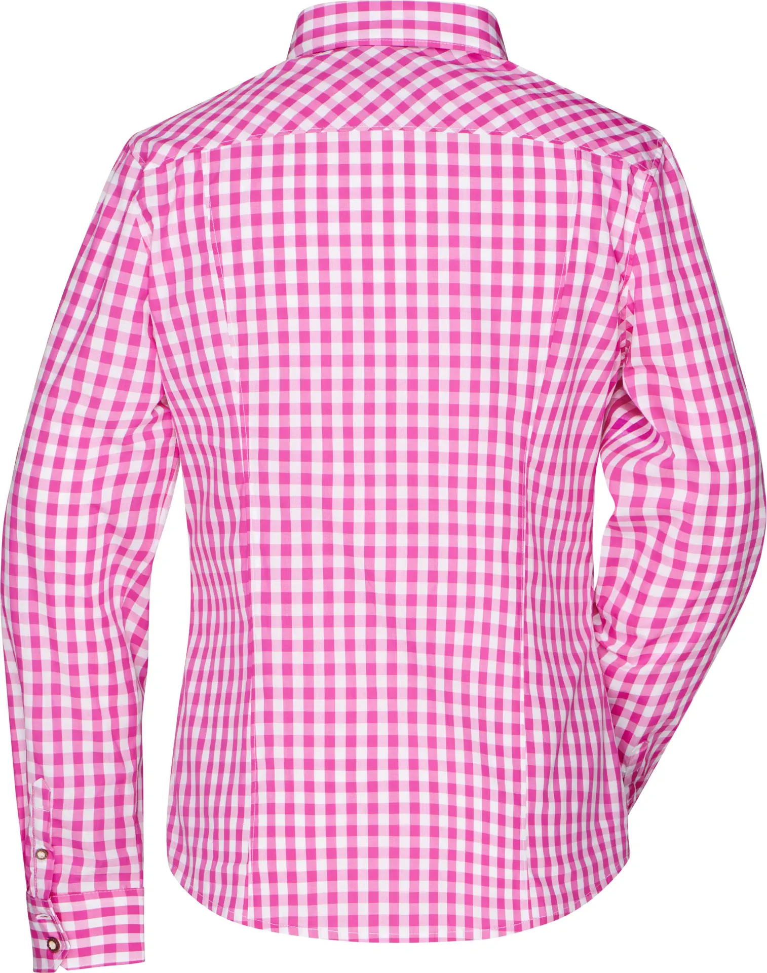 jn637-ladies-traditional-shirt-purple-white-back-5 James & Nicholson Ladies Traditional Shirt