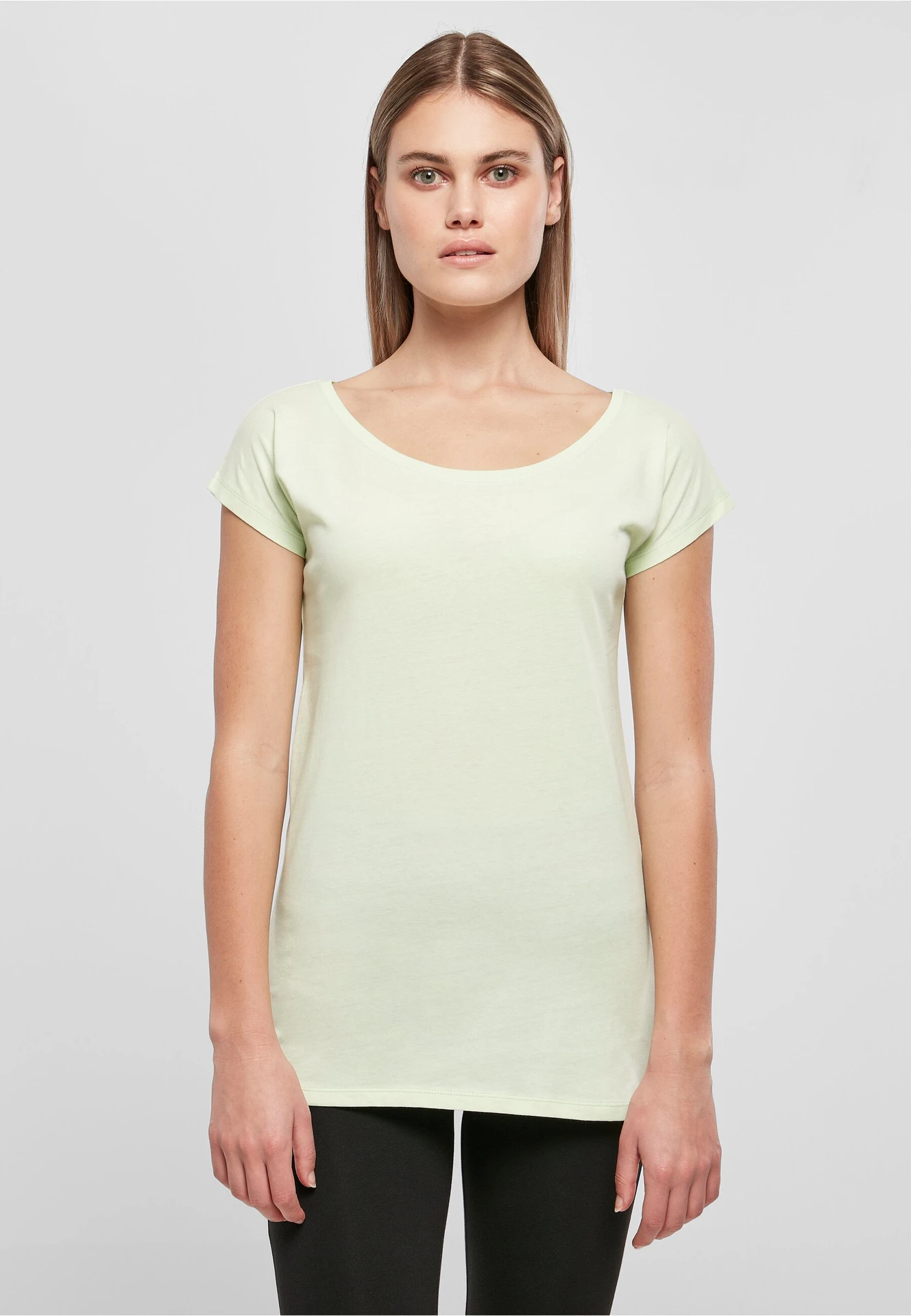Build Your Brand Ladies Wide Neck Tee