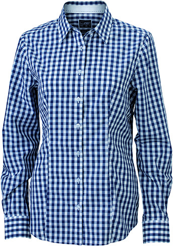 James & Nicholson Ladies Checked Blouse James & Nicholson Ladies Checked Blouse