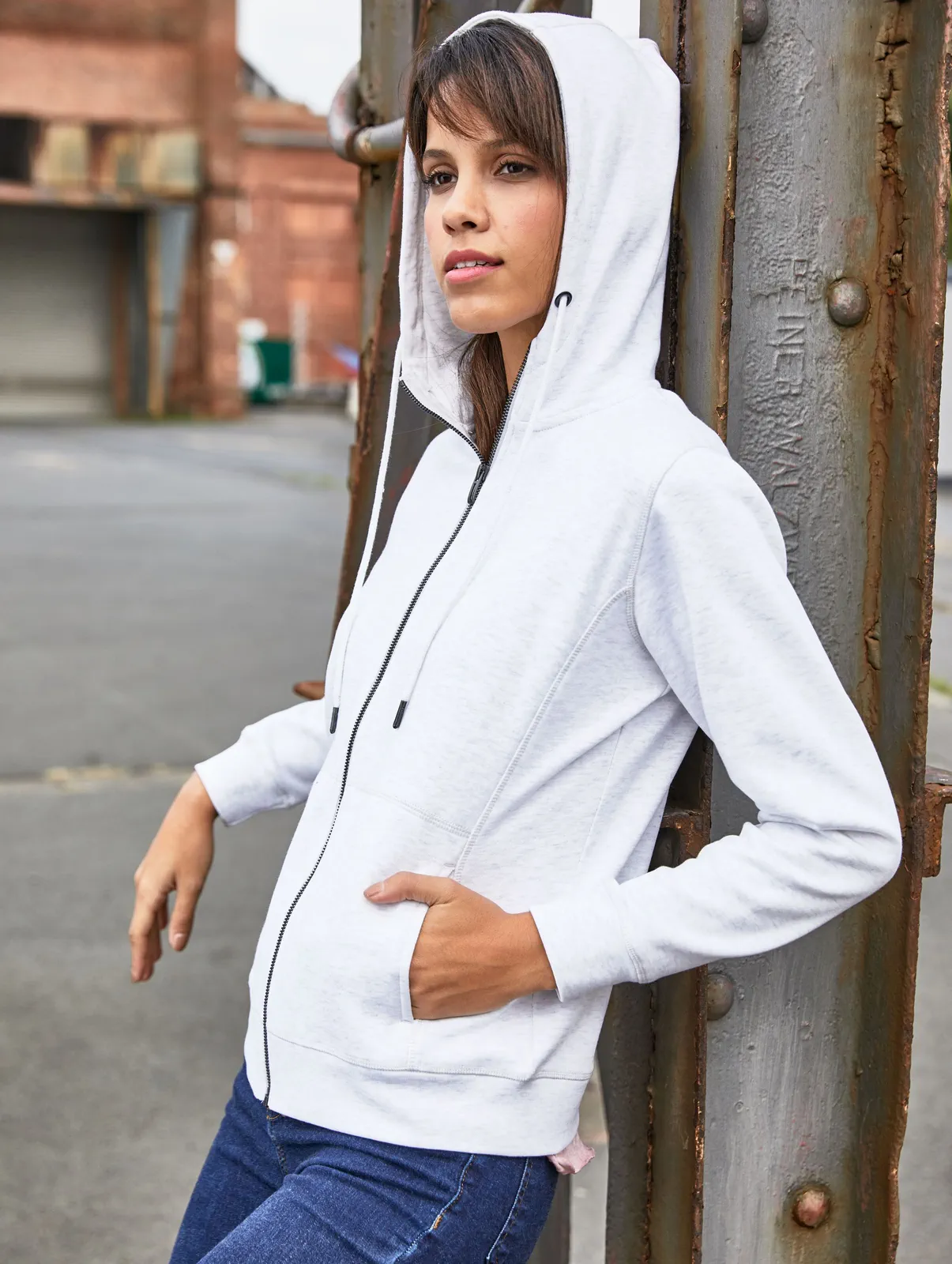 James & Nicholson Ladies Zip-Hoody