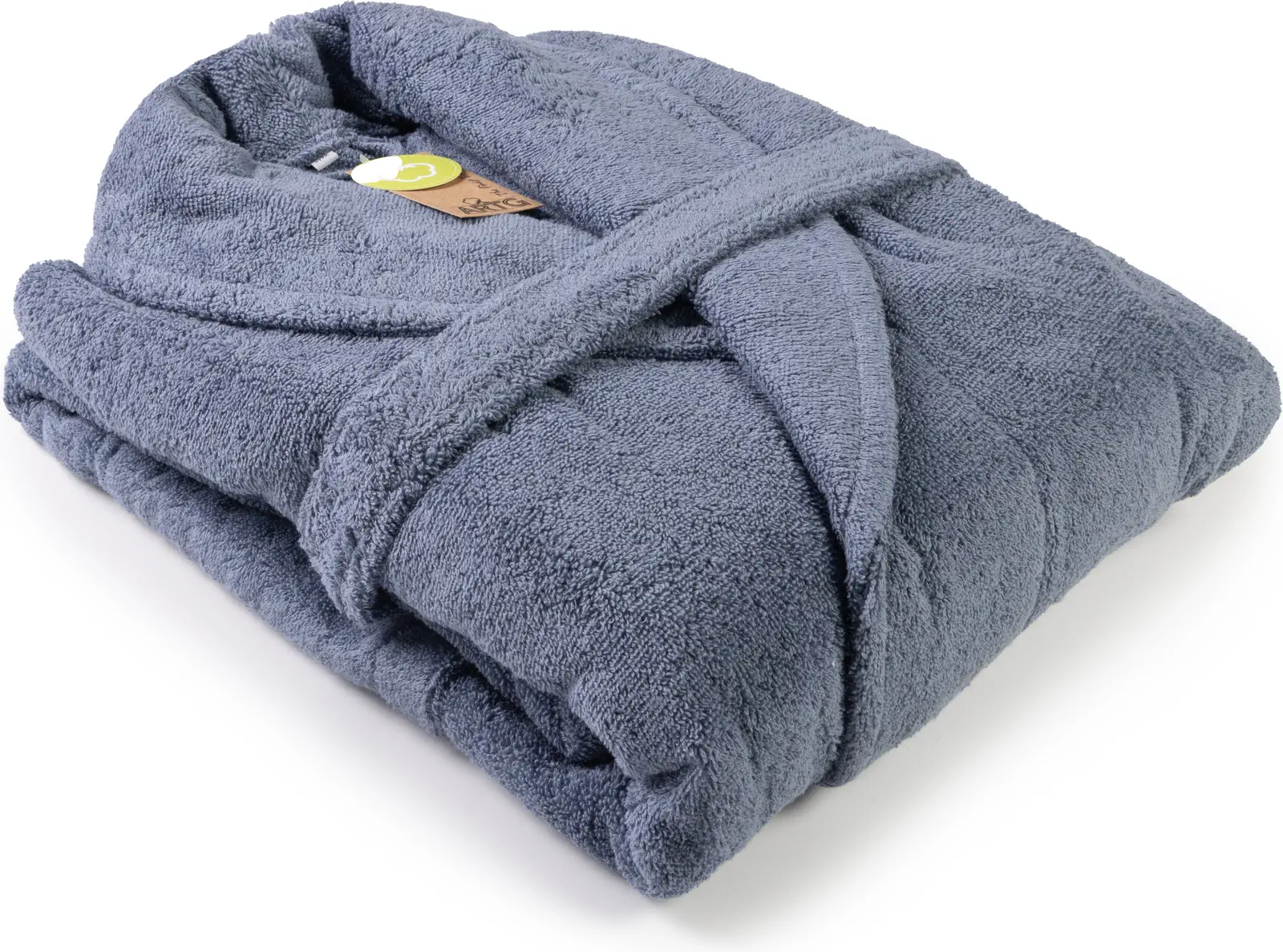 artg-ar025-bathrobe-shawl-collar-jeansblue-front-1 ARTG Bathrobe Shawl Collar