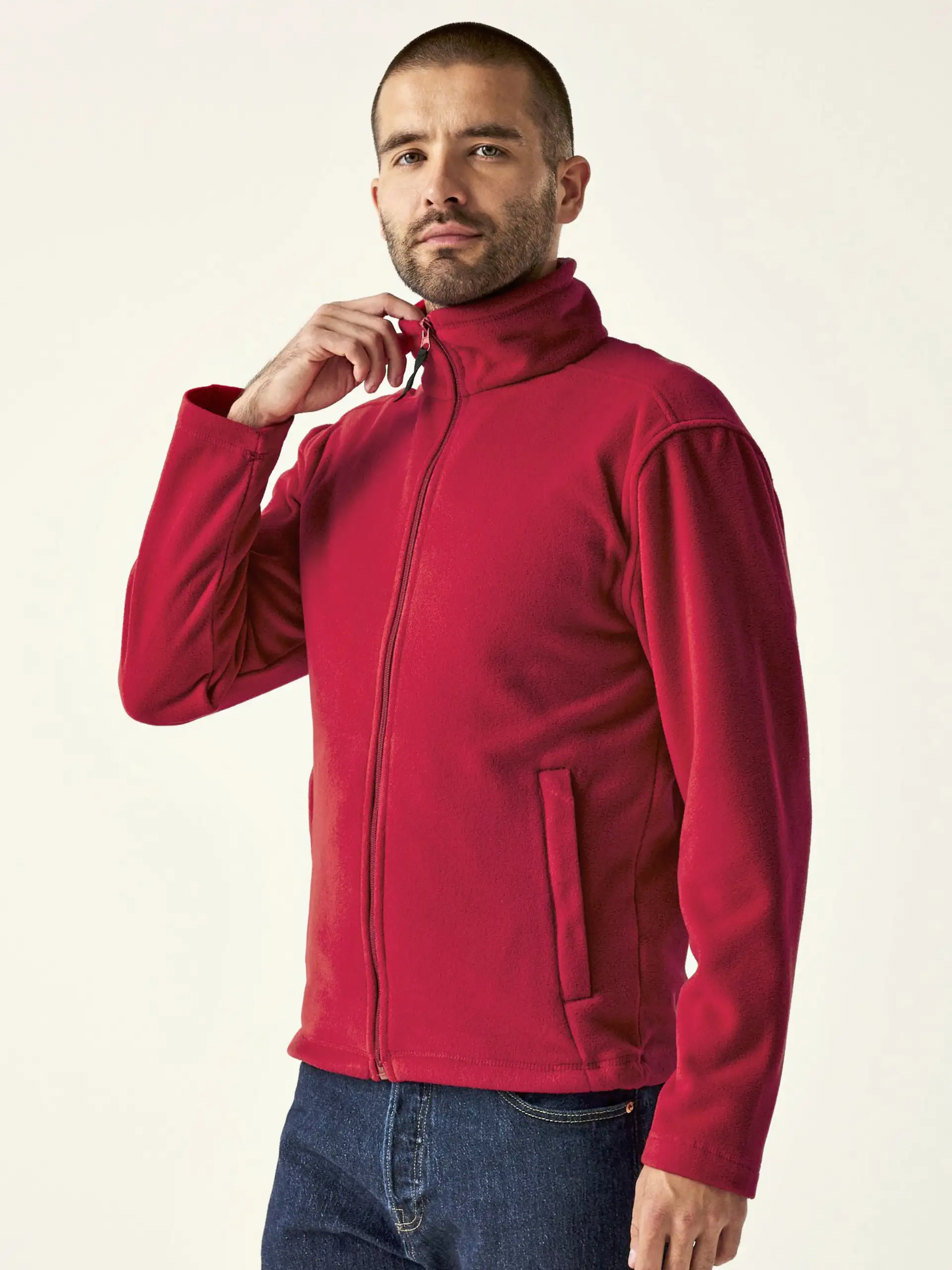 regatta-trf557-micro-full-zip-fleece-classic-red-model-1 Regatta Micro Full Zip Fleece