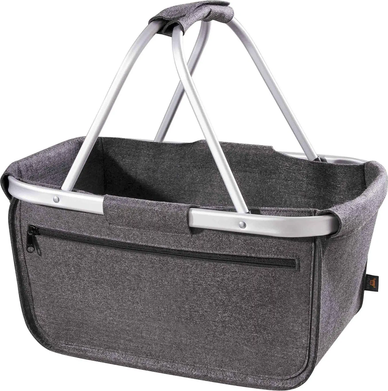 halfar-1808800-felt-shopper-basket-anthracite-front-1 HALFAR Felt Shopper Basket