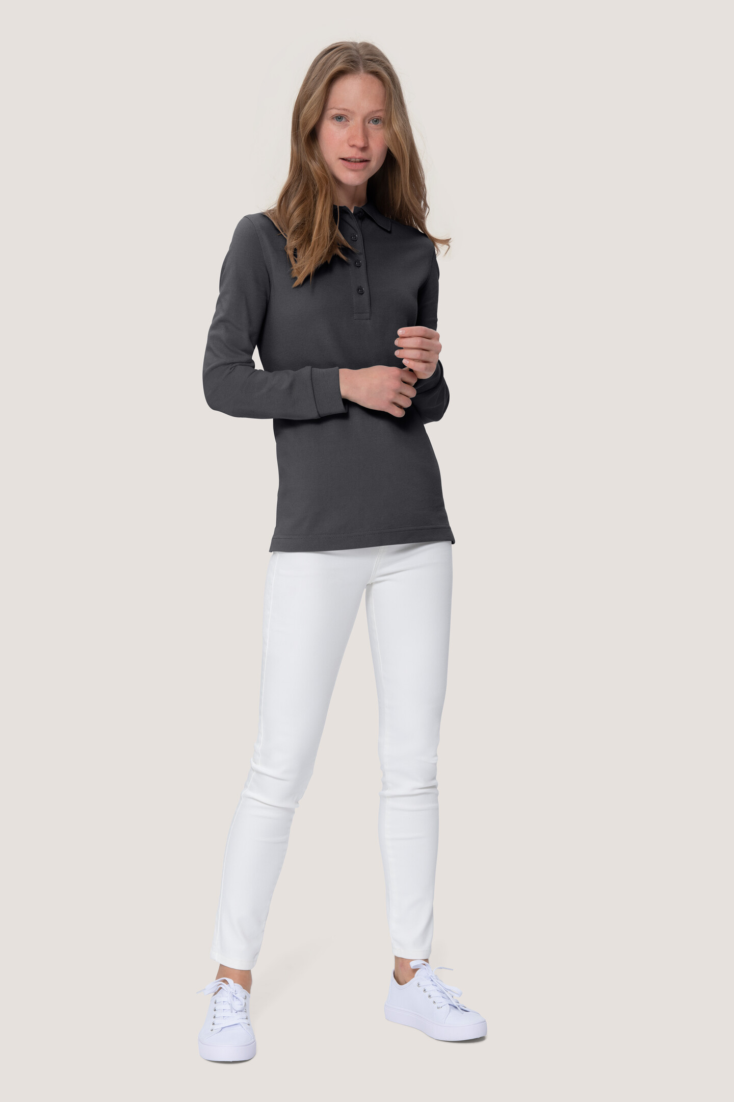 HAKRO Women-Longsleeve-Poloshirt 215 Mikralinar®