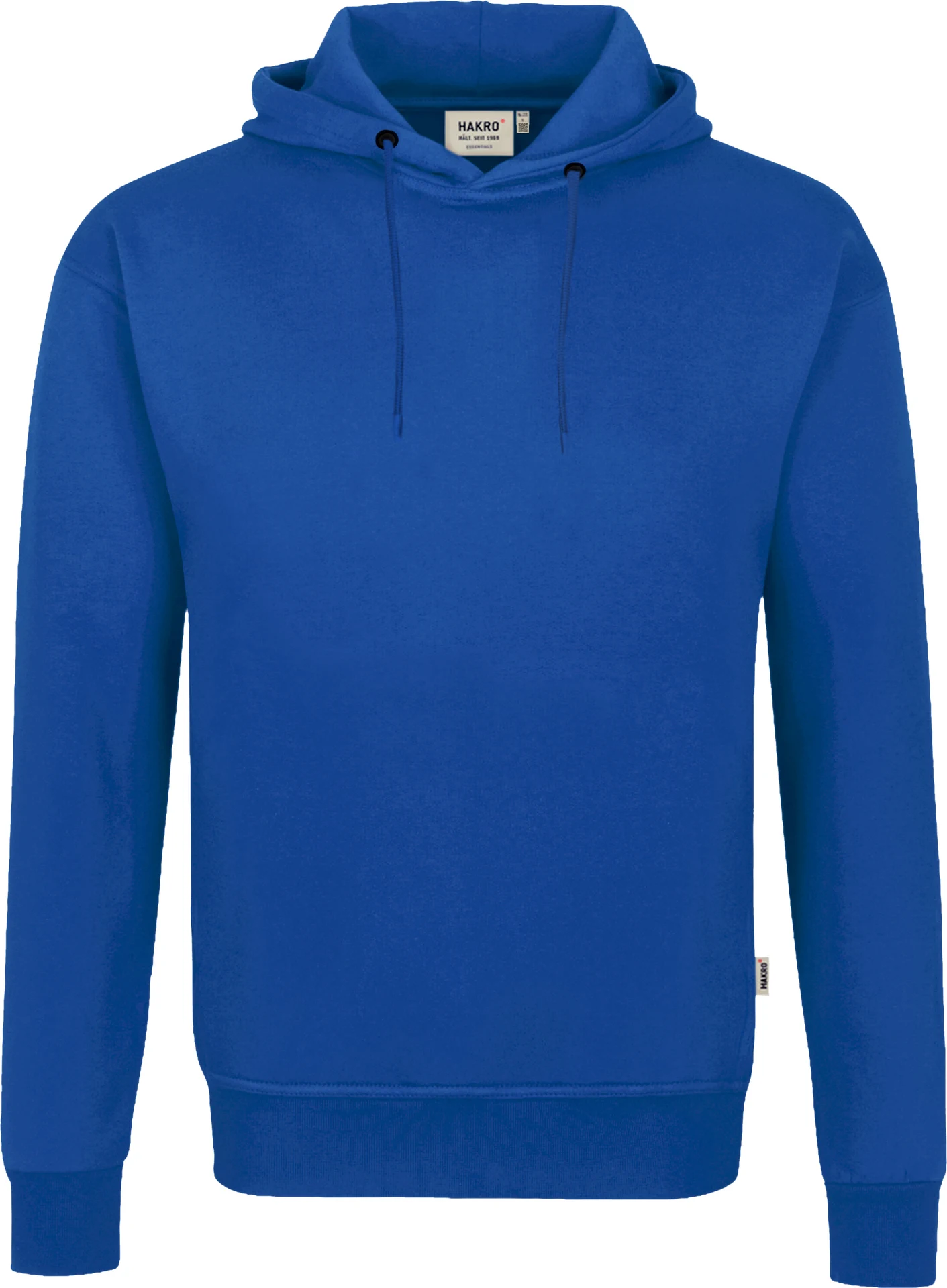 hakro-560-kapuzen-sweatshirt-bio-baumwolle-royalblau-front-1 HAKRO Kapuzen-Sweatshirt 560 Bio-Baumwolle GOTS