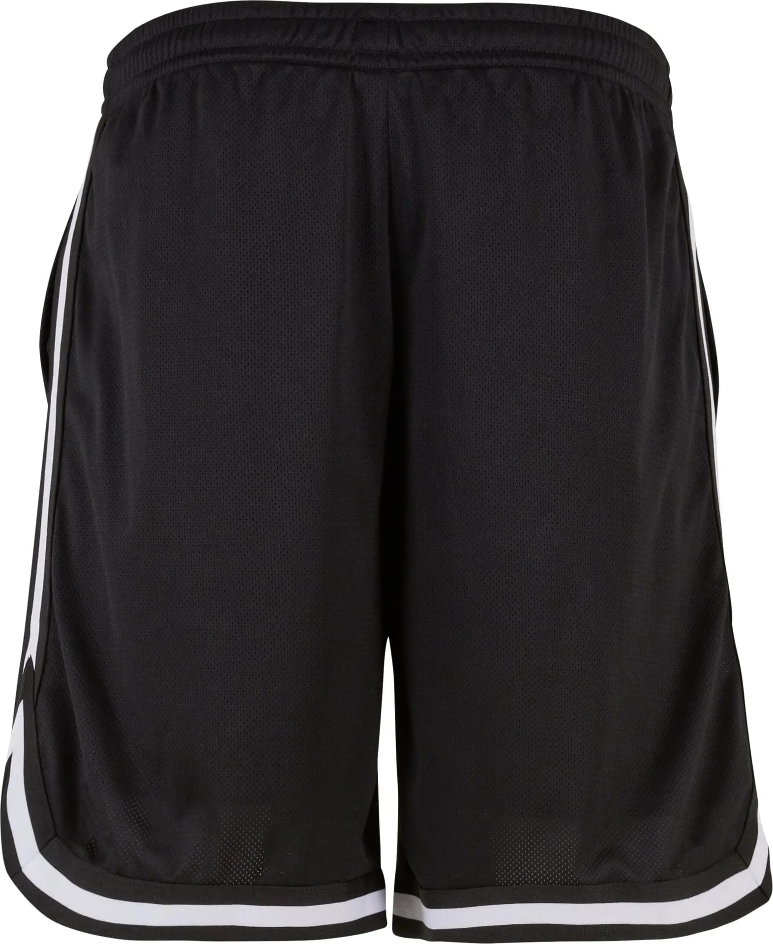BYB-BY047-two-tone-mesh-shorts-black-white-back-7 Build Your Brand Two-tone Mesh Shorts