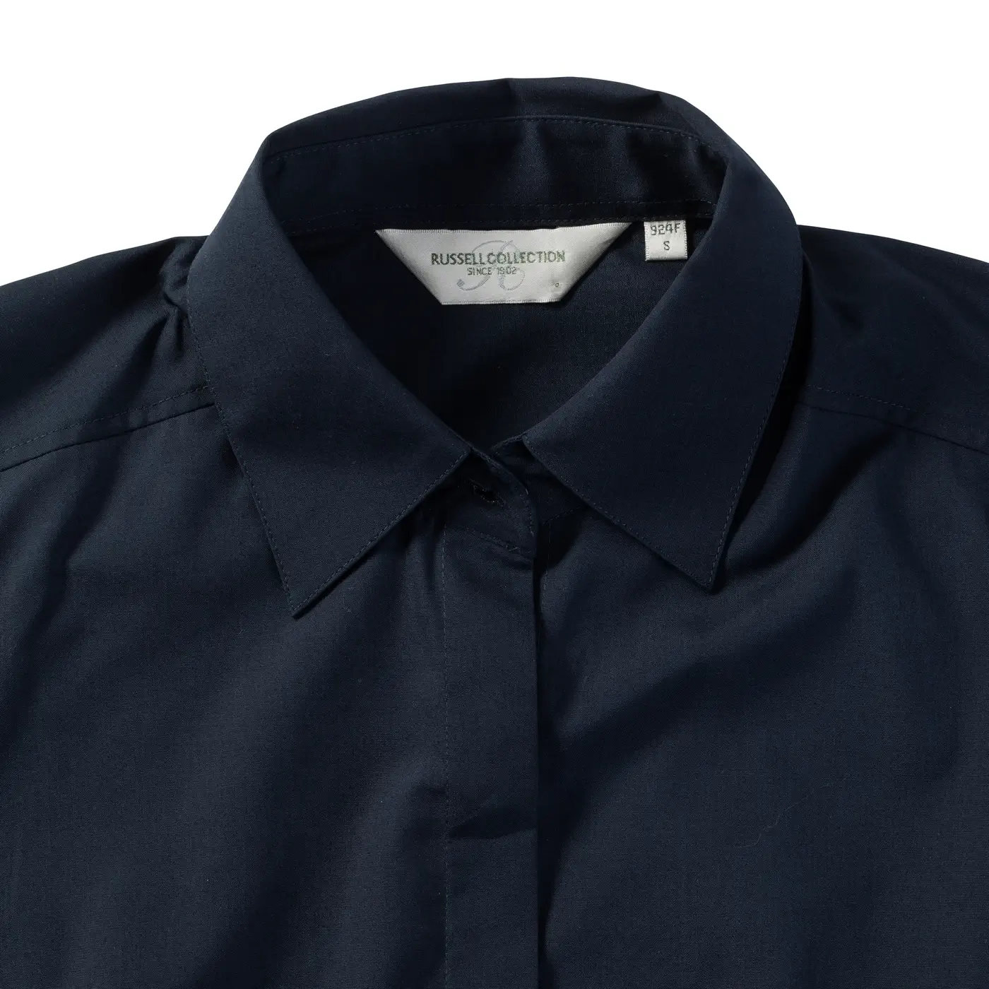 Russell Ladies Long Sleeve Polycotton Easy Care Fitted Poplin Shirt
