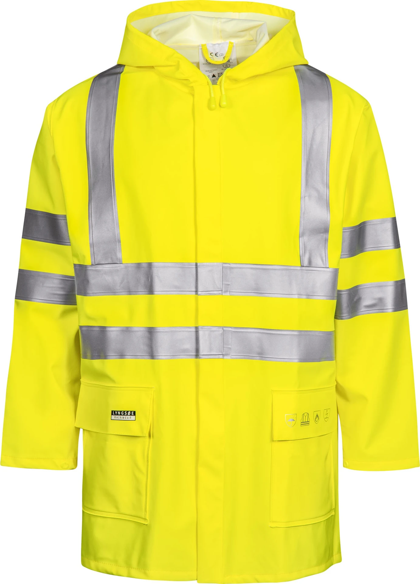Lyngsøe FR-LR255 Flammhemmende Hi-Vis Regenjacke