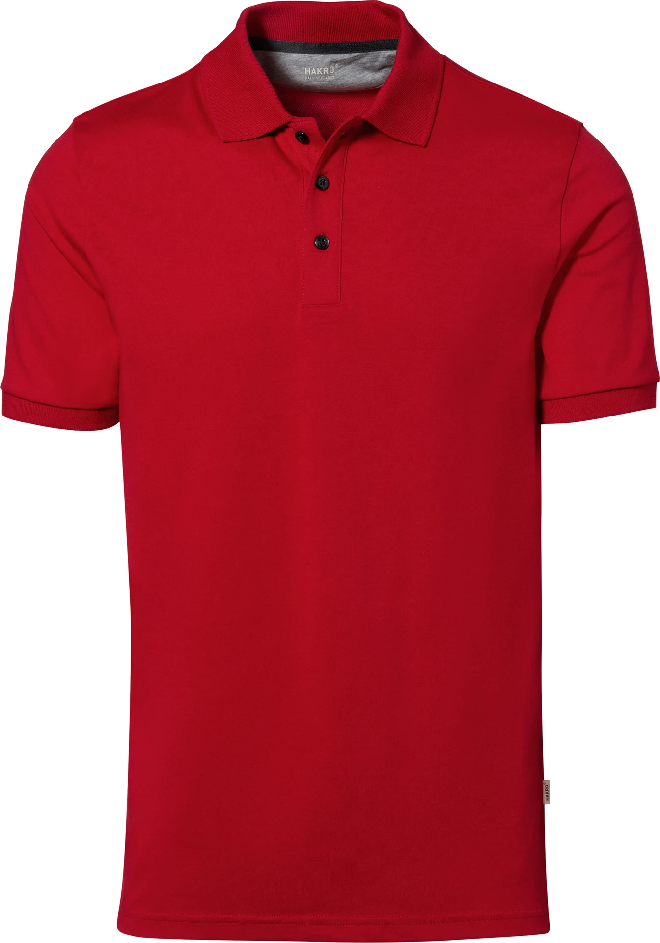 hakro-814-cotton-tec-poloshirt-rot-front-1 HAKRO Poloshirt 814 Cotton-Tec