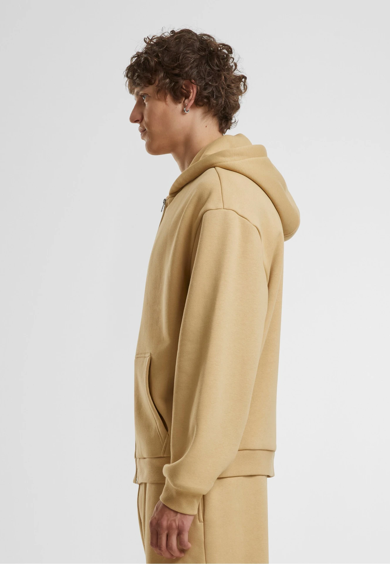 Build Your Brand Fluffy Zip Hoody