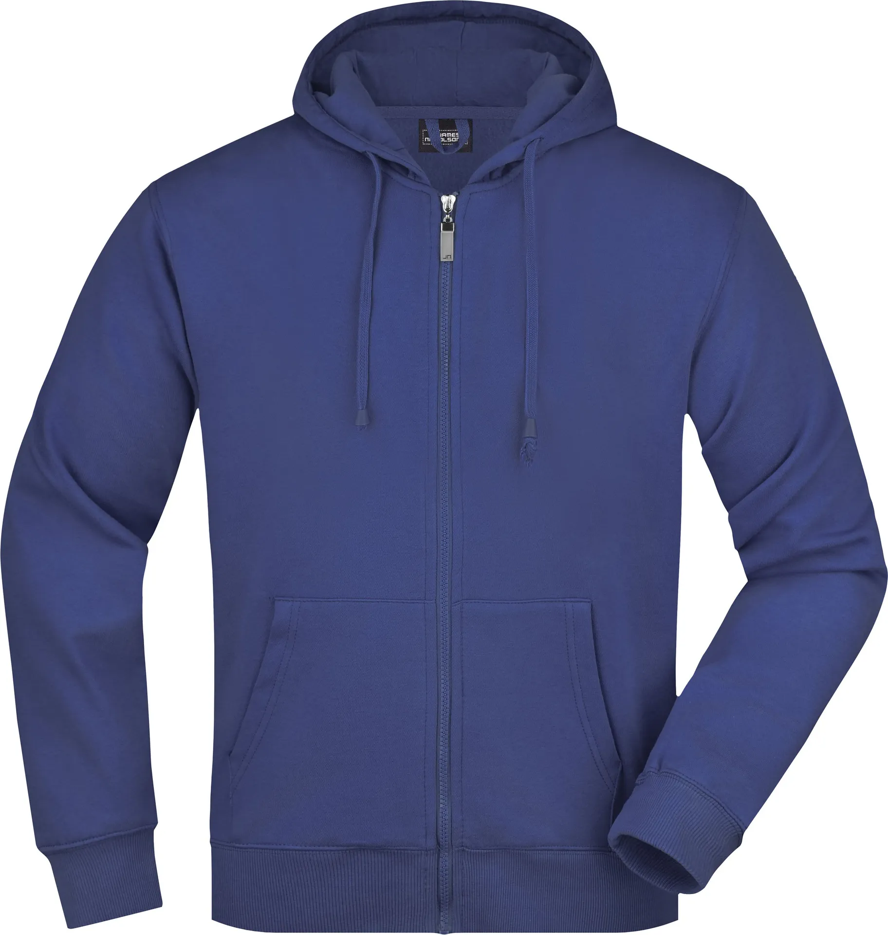 jn042-mens-hooded-jacket-royal-front-3 James & Nicholson Men's Hooded Jacket