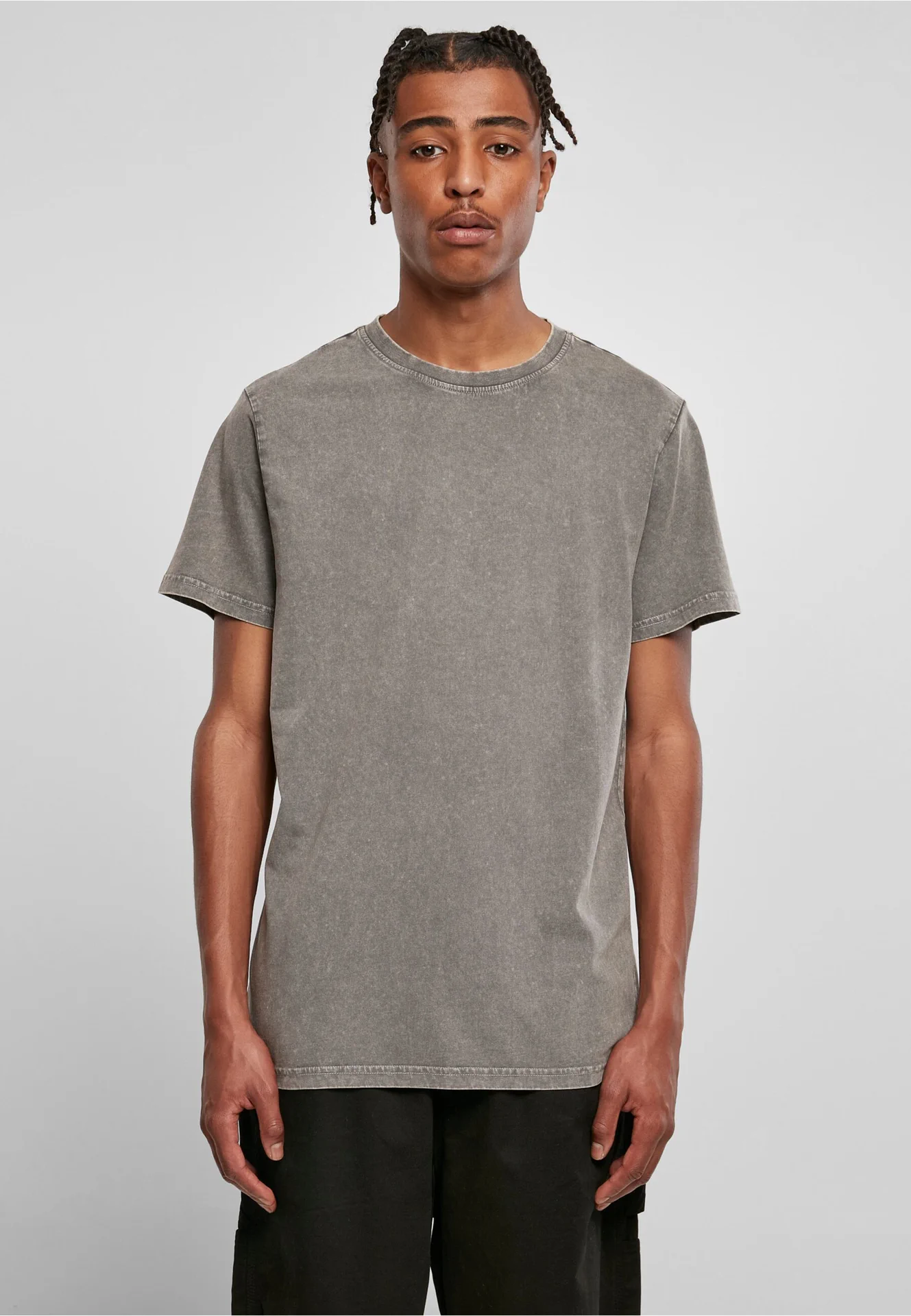Build Your Brand Acid Washed Round Neck Tee