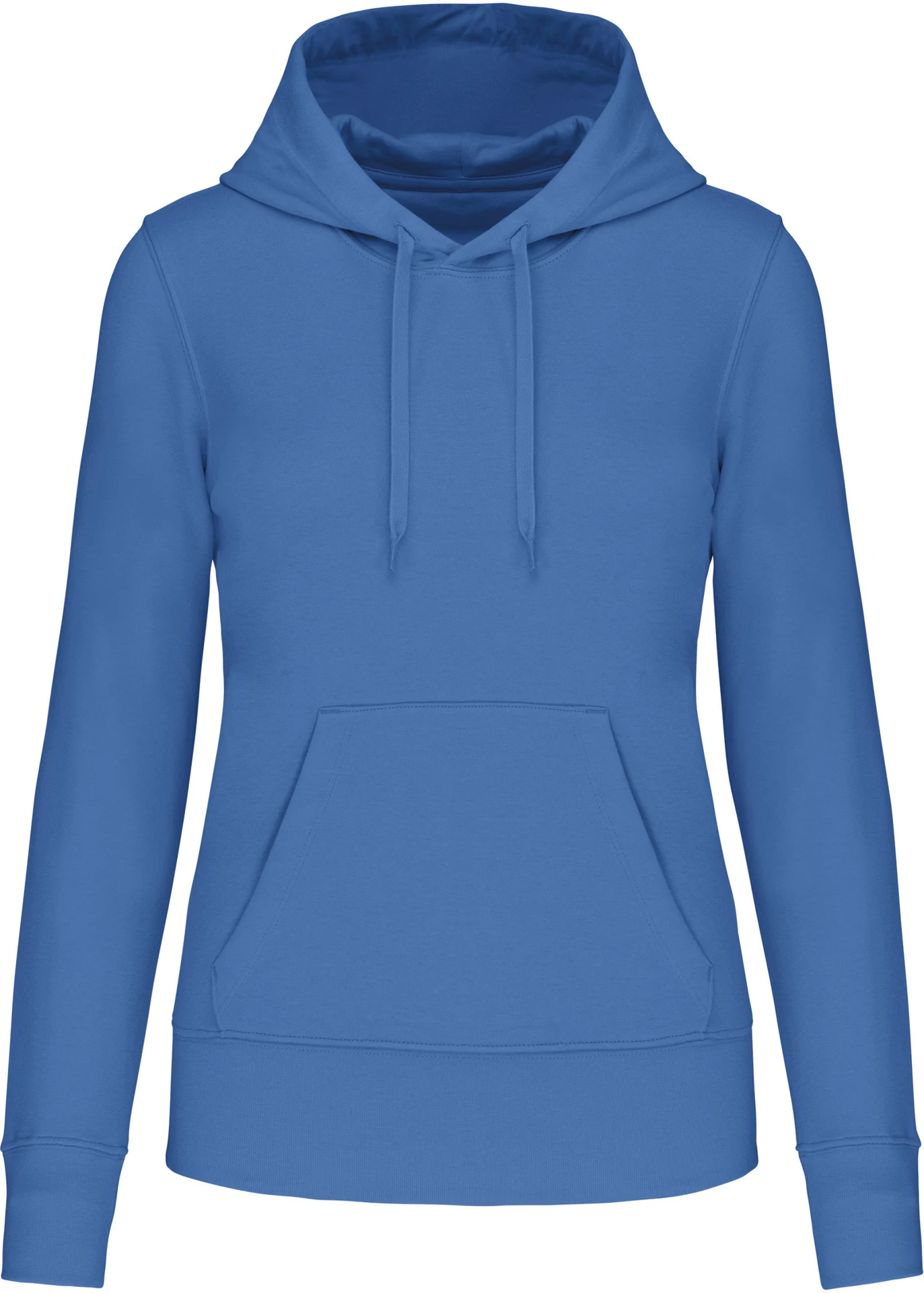 kariban-K4028-umweltfreundlicher-damen-kapuzen-sweater-lightroyalblue-front-3 Kariban Umweltfreundlicher Damen Kapuzen Sweater