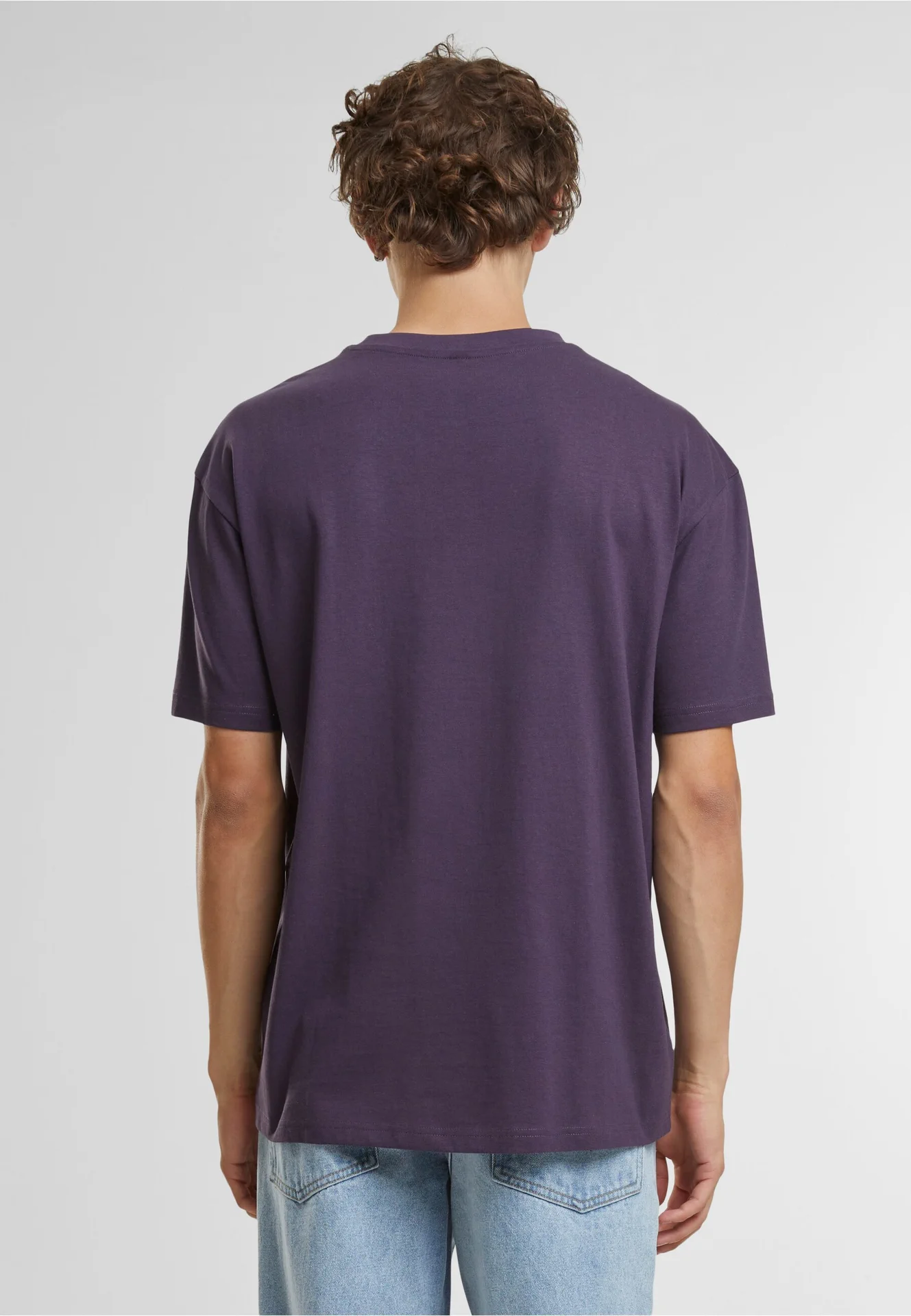 BYB-BY308-cotton-loose-t-shirt-purplenight-model-2 Build Your Brand Cotton Loose Tee