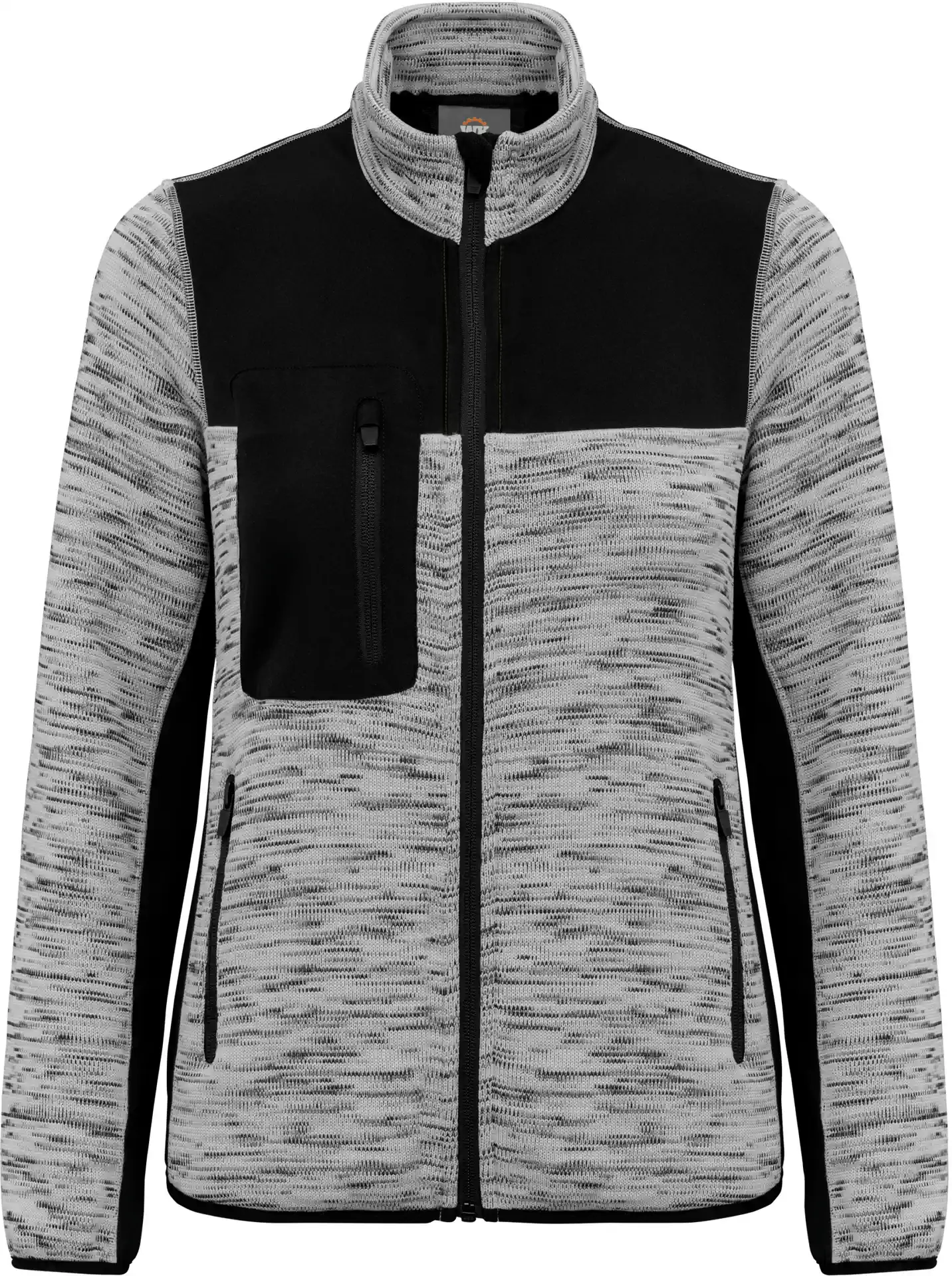 light grey melange/black