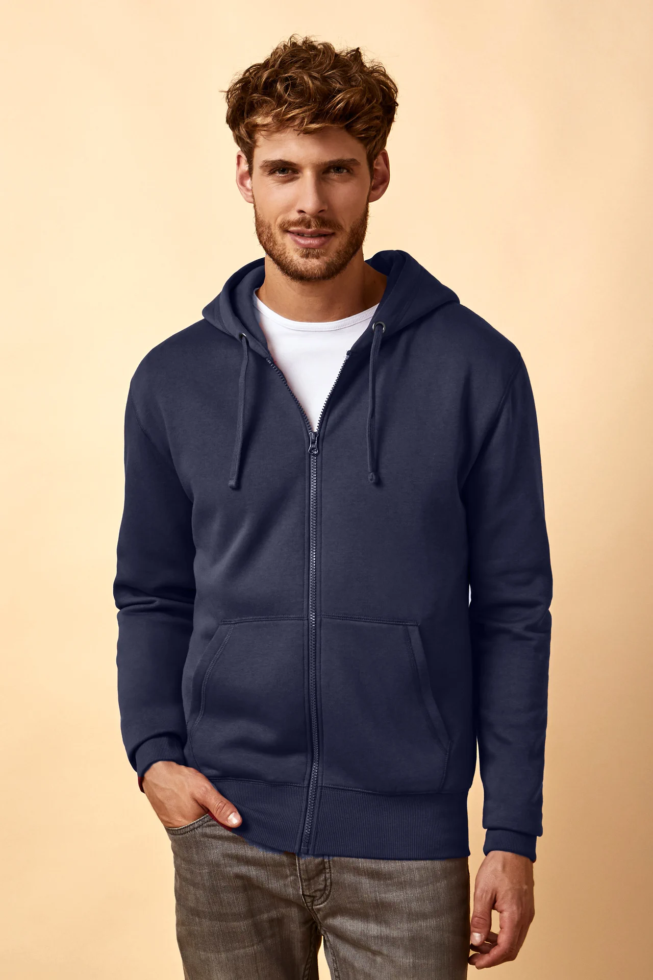 promodoro-1650-mens-hoody-jacket-frenchnavy-model-0 Promodoro X.O Men´s Hoody Jacket