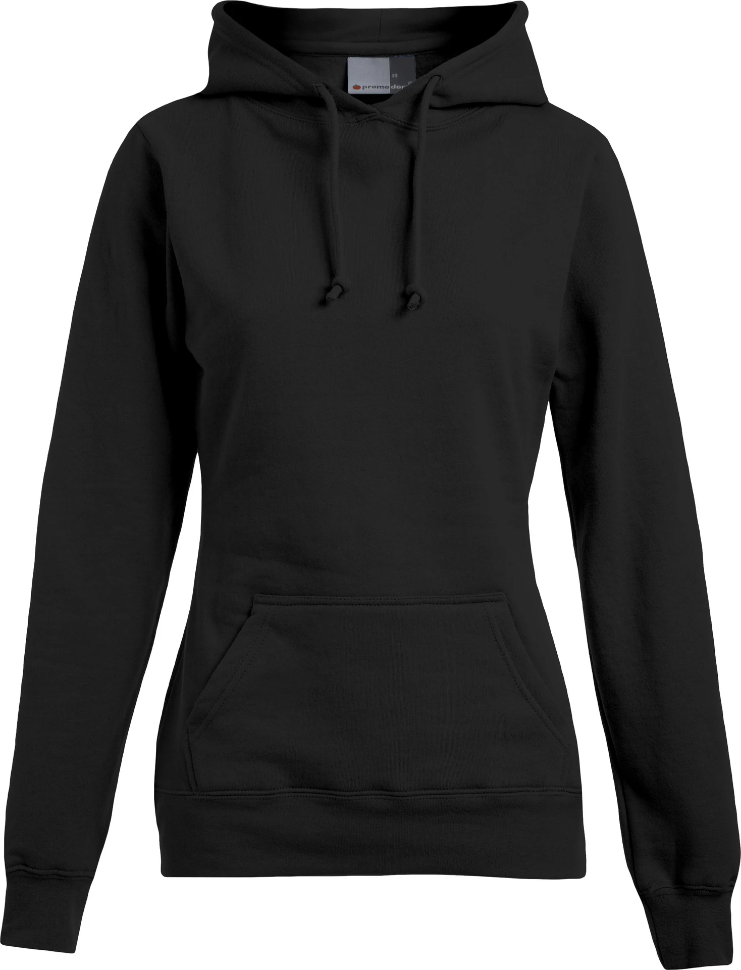 promodoro-2181-womens-hoody-black-front-3 Promodoro Women's Hoody 80/20