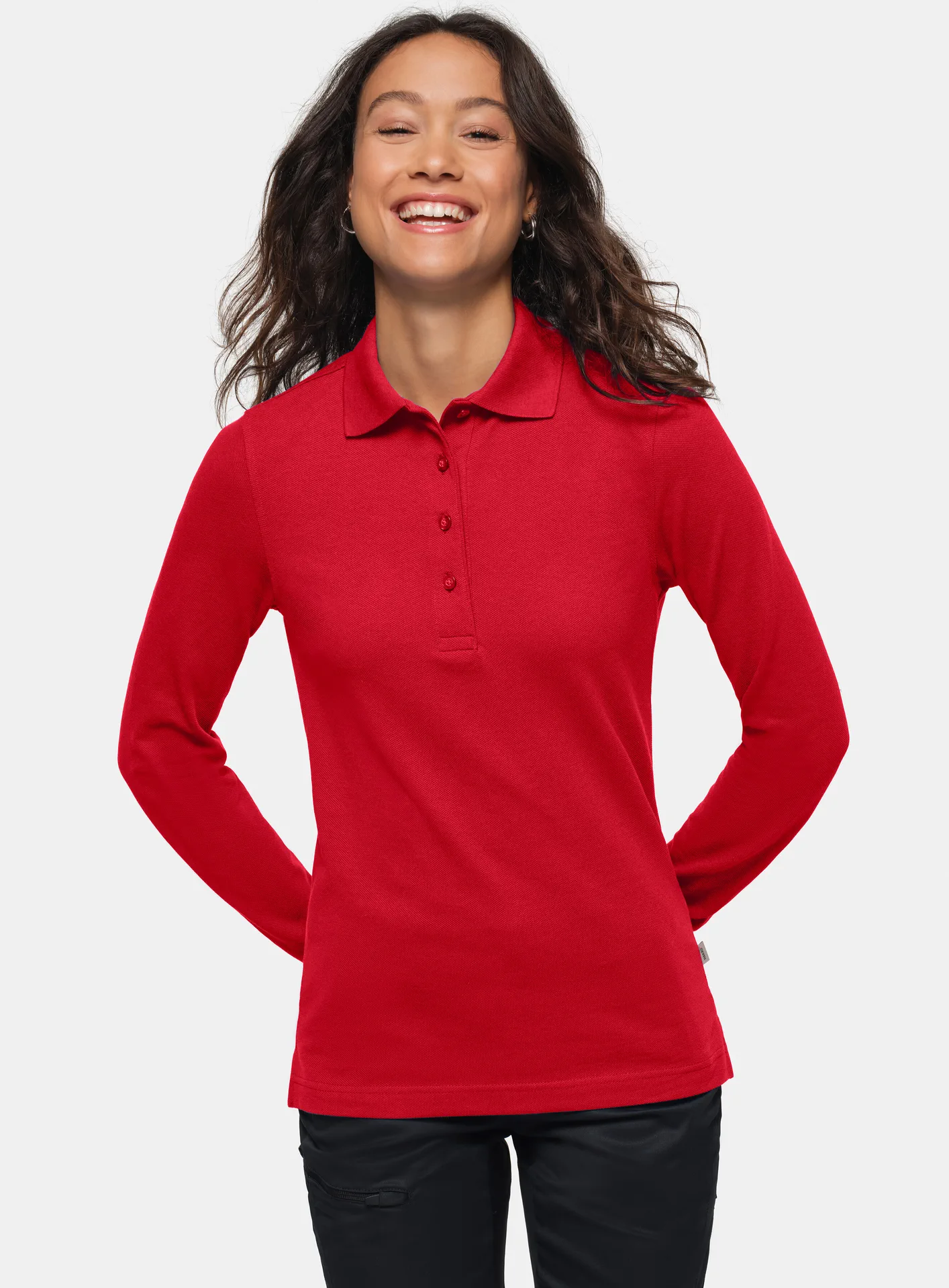 HAKRO Women-Longsleeve-Poloshirt 215 Mikralinar®