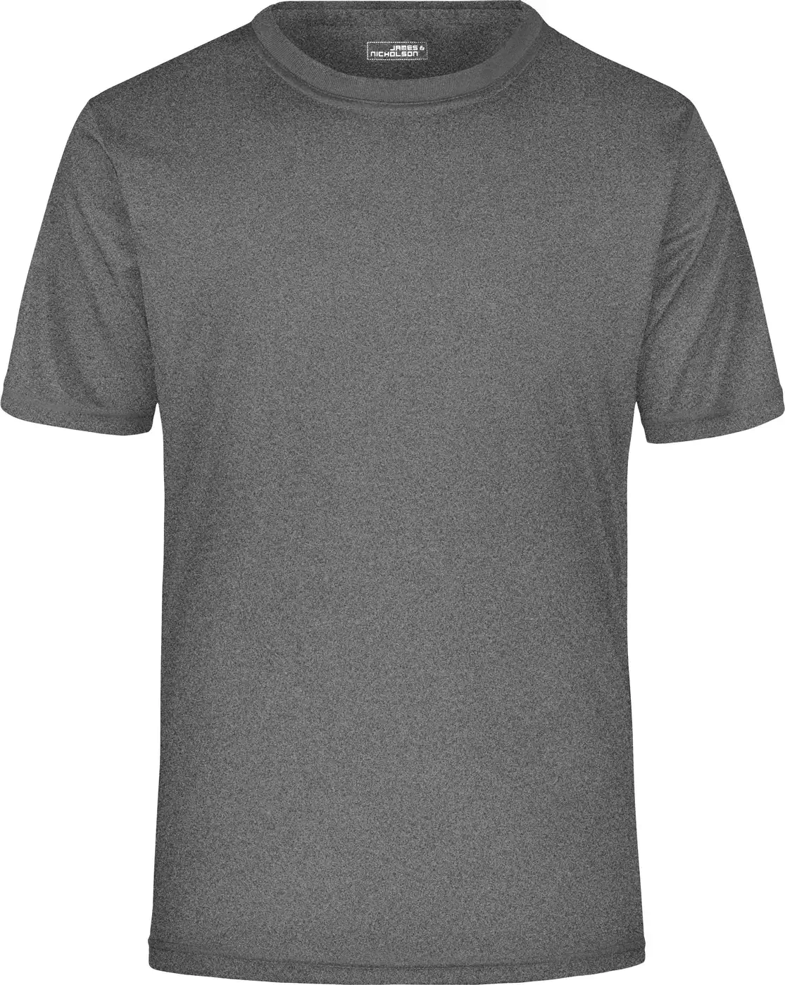 jn358-mens-active-t-shirt-darkmelange-front-3 James & Nicholson Men`s Active-T