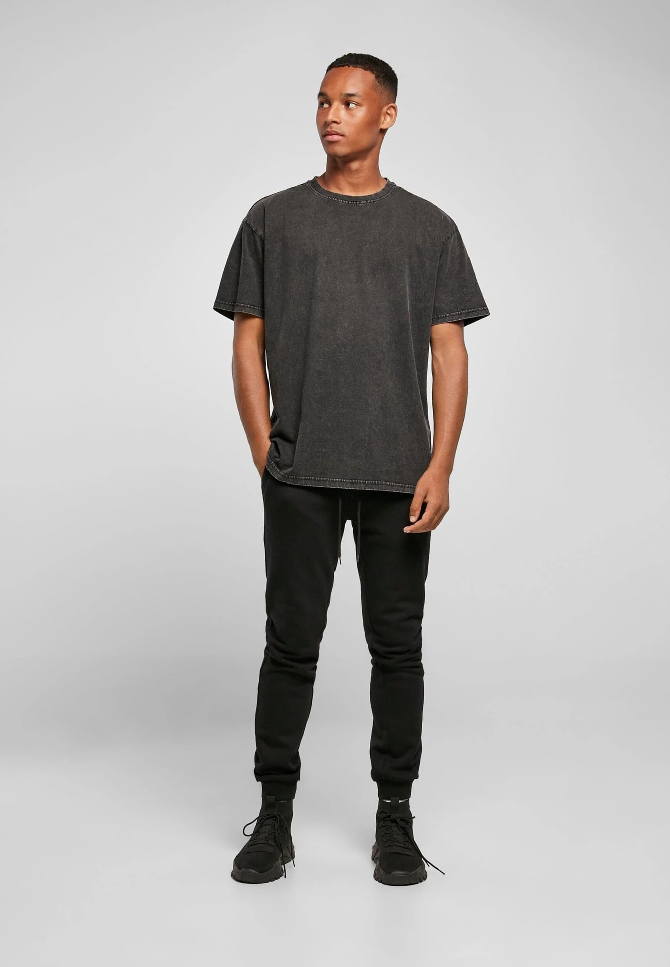 Build Your Brand Acid Washed Heavy Oversize Tee