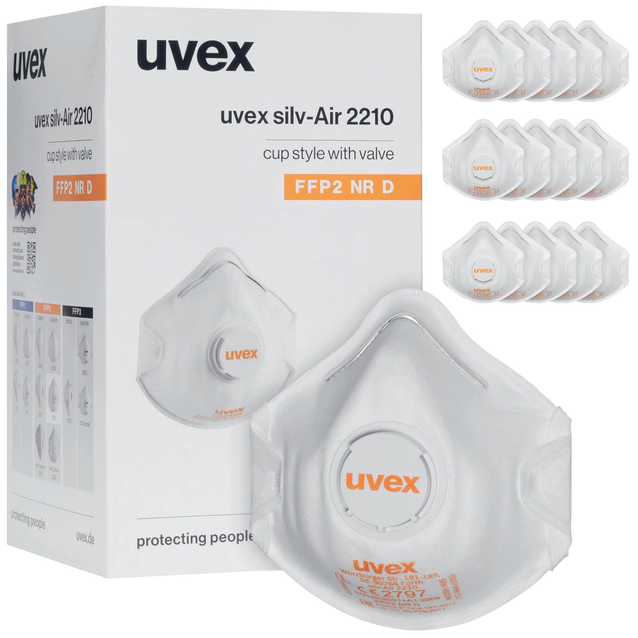 uvex silv-Air classic 2210 Atemschutzmaske FFP2 uvex silv-Air classic 2210 Atemschutzmaske FFP2