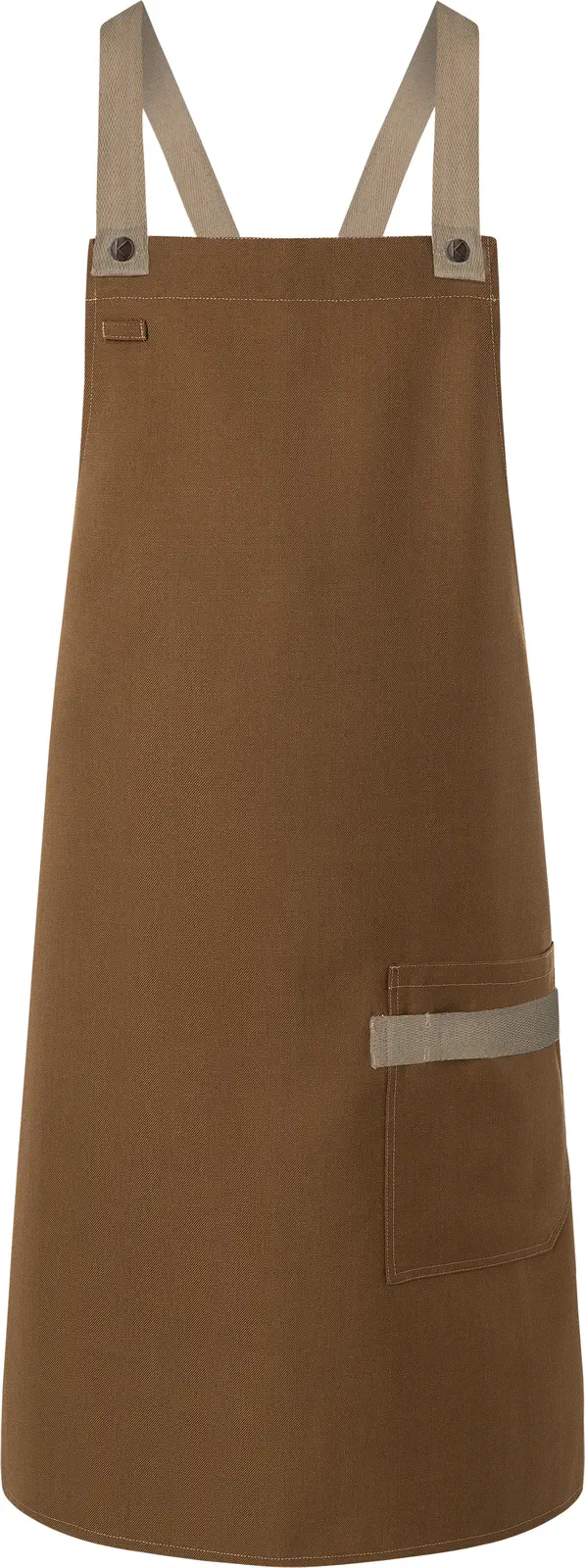 karlowsky-ls38-latzschuerze-urban-look-mit-kreuzbaendern-und-tasche-cinnamon-front-3 KARLOWSKY Latzschürze Urban-Look mit Kreuzbändern und Tasche