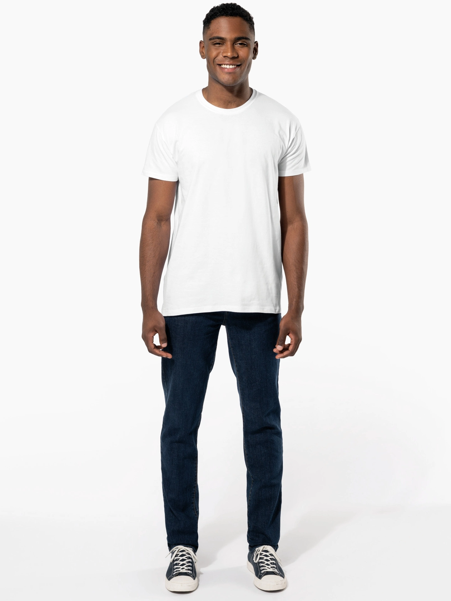 kariban-K742-jeans-bluerinse-model-2 Kariban Basic Jeanshose