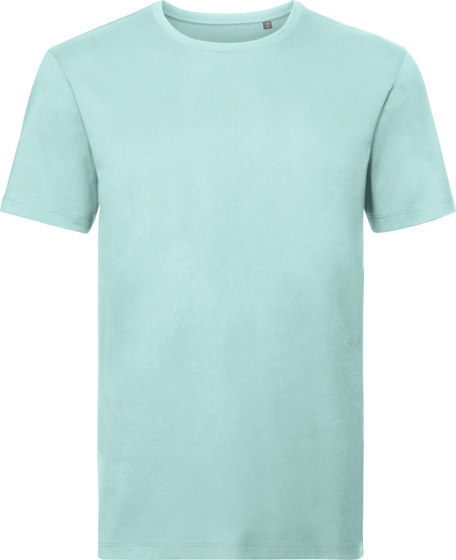 russell-r108m-mens-pure-organic-t-shirt-aqua-front-3 Russell Men's Authentic Tee Pure Organic