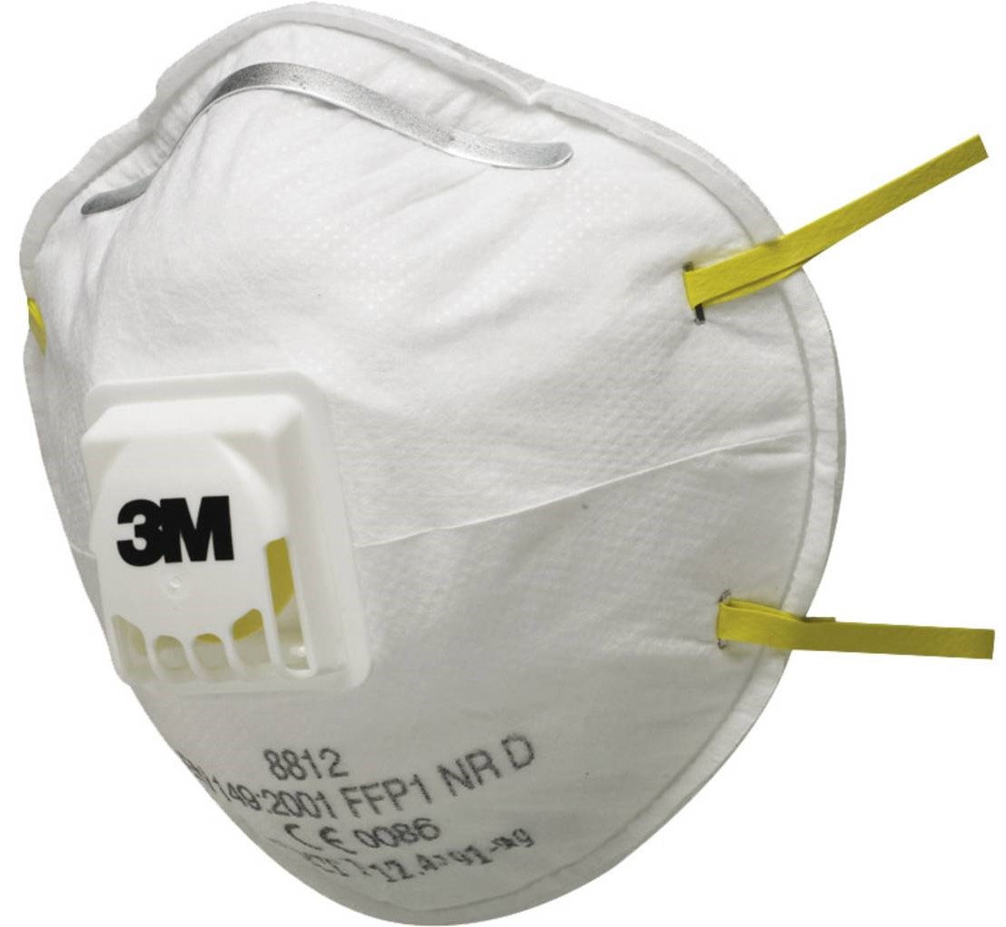 3M Atemschutzmaske 8812 FFP1 NR D mit Ventil 3M Atemschutzmaske 8812 FFP1 NR D mit Ventil