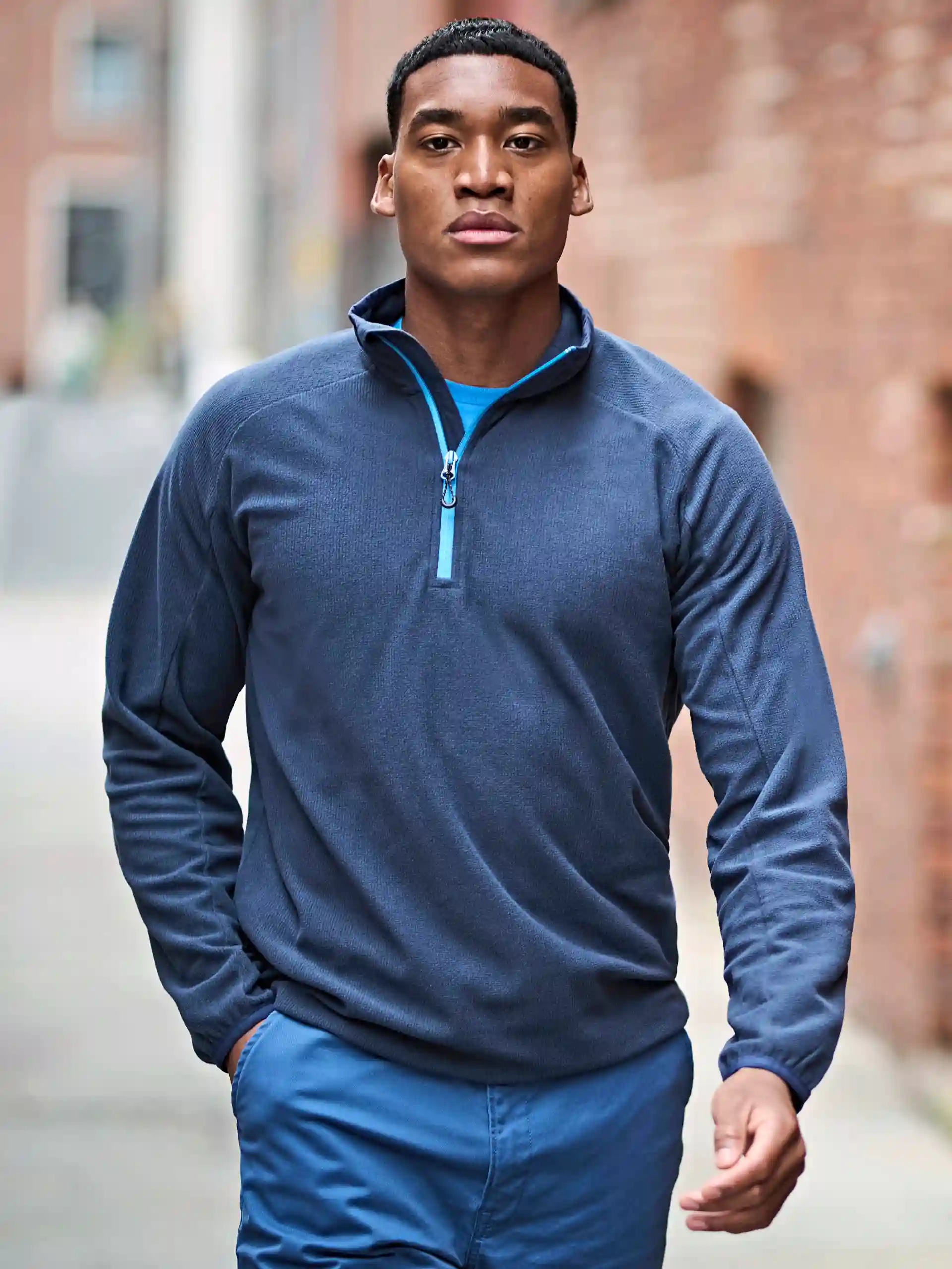 regatta-trf691-navigate-half-zip-fleece-navy-french-blue-model-1 Regatta Navigate Half Zip Fleece