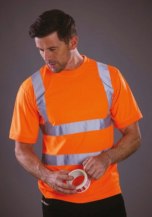 YOKO Two Band & Brace Hi Vis T-Shirt