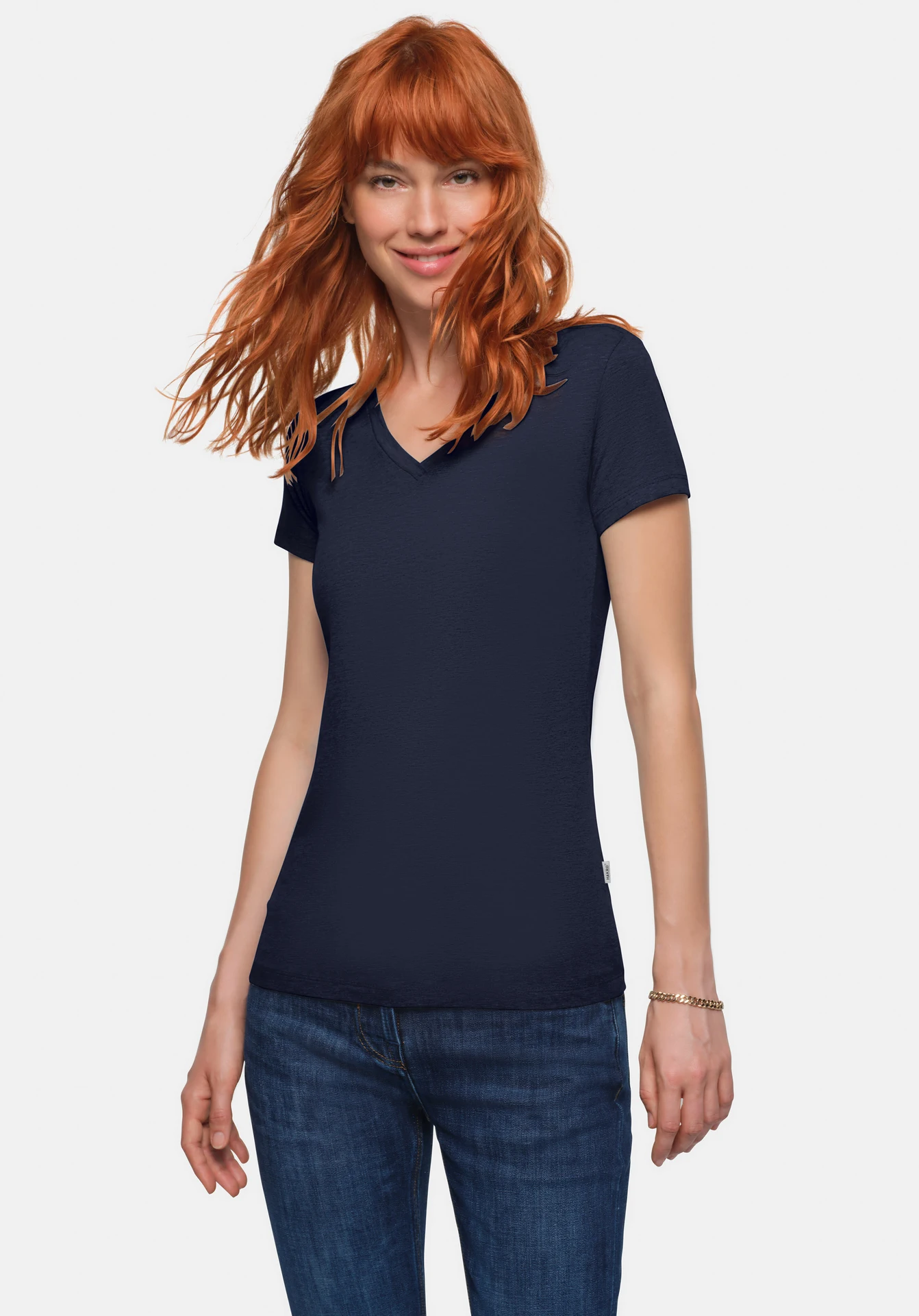 HAKRO Damen-V-Shirt 172 Stretch