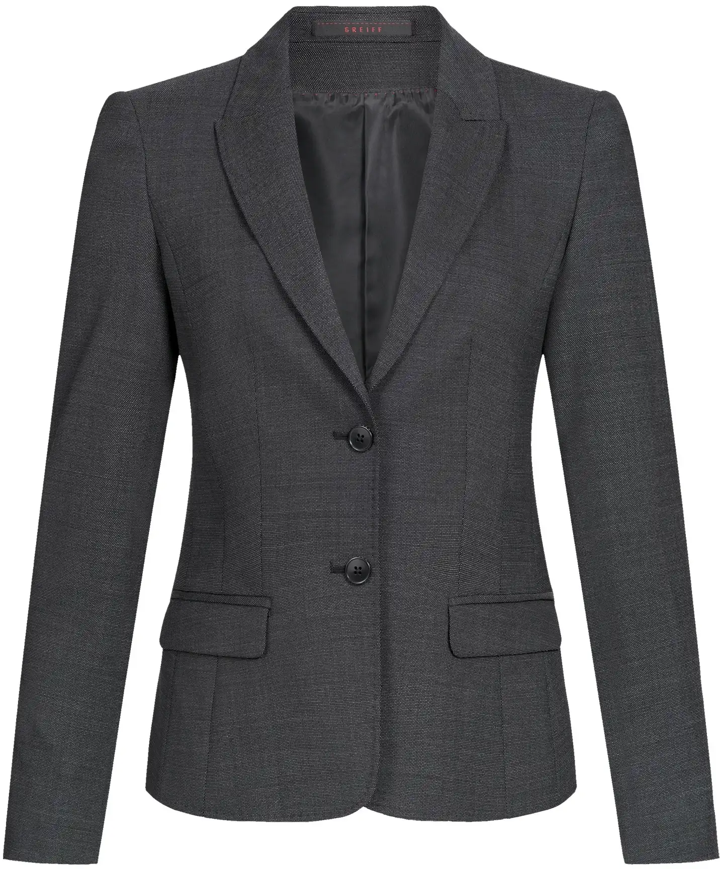 greiff-1424-damen-blazer-rf-375_2810_pinpoint-schwarz-front-2 GREIFF Damen Blazer MODERN 37.5 Regular Fit
