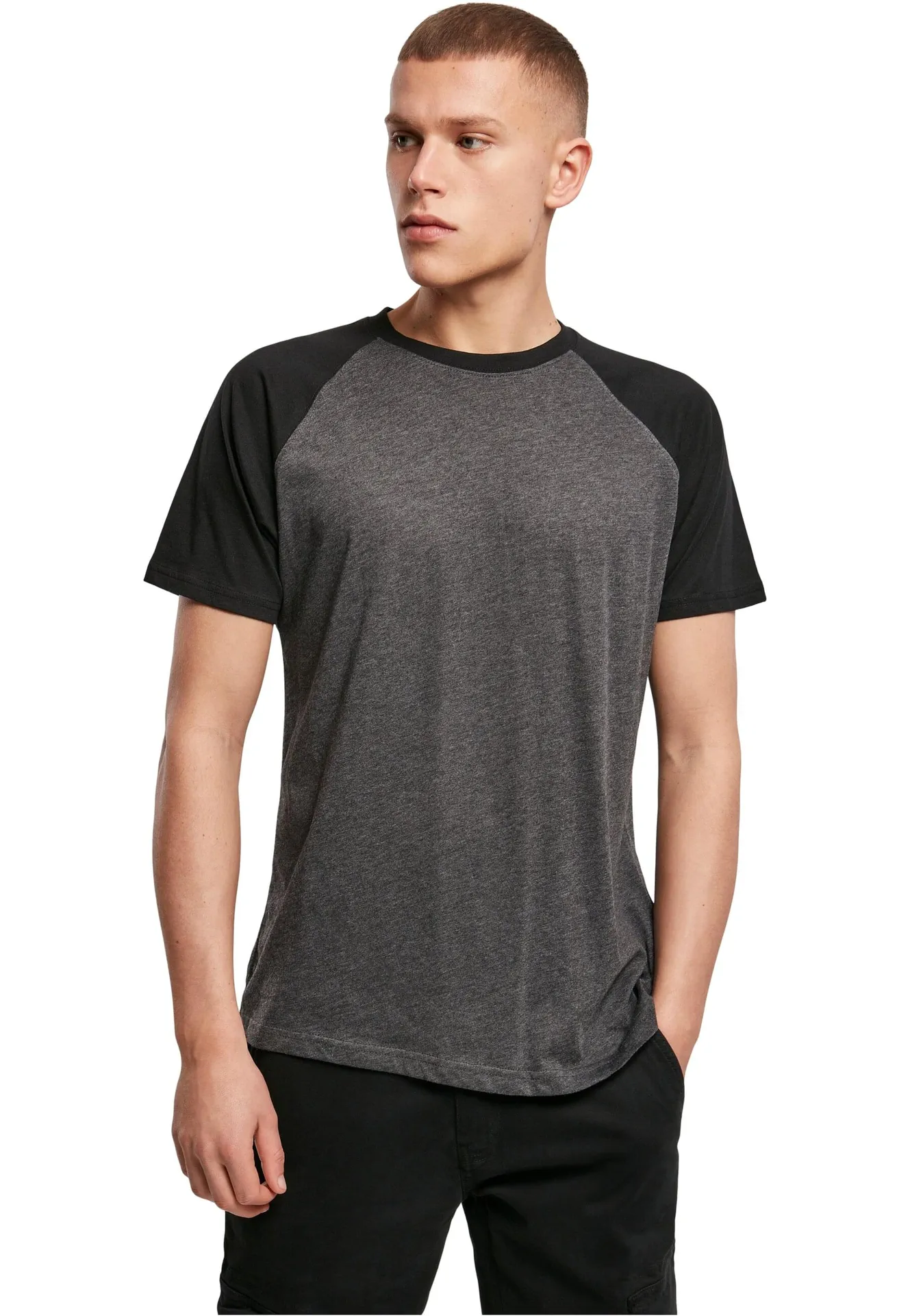 Build Your Brand Raglan Contrast Tee