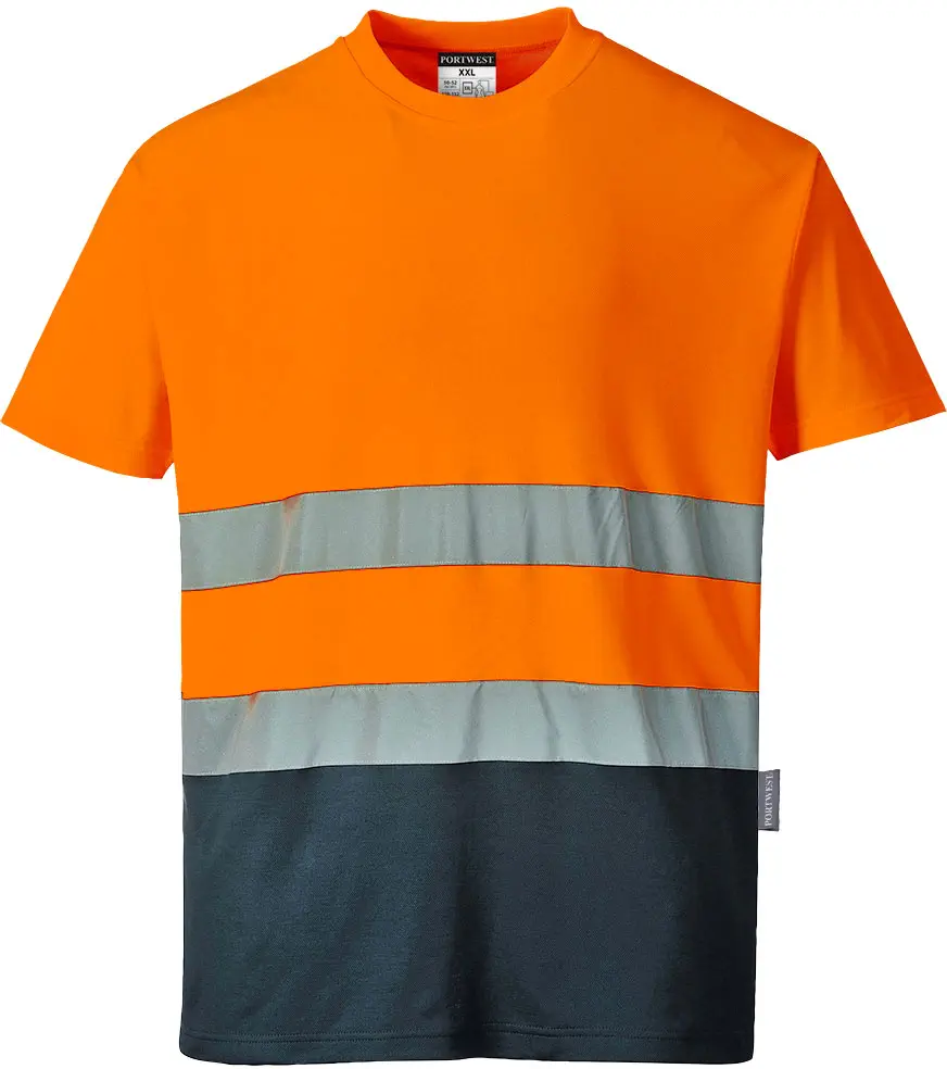 PORTWEST S173 Warnschutz Cotton Comfort Kontrast T-Shirt kurzarm