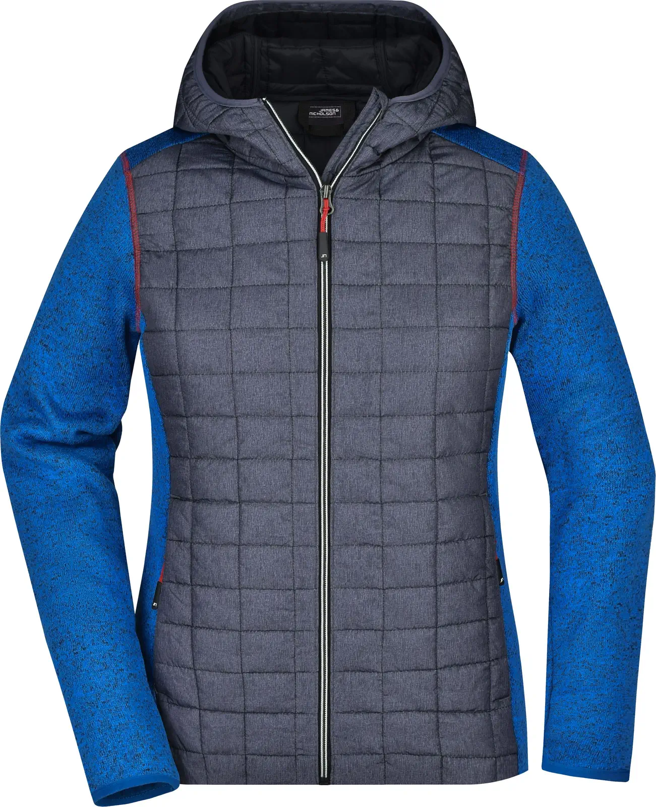 James & Nicholson Ladies Knitted Hybrid Jacket