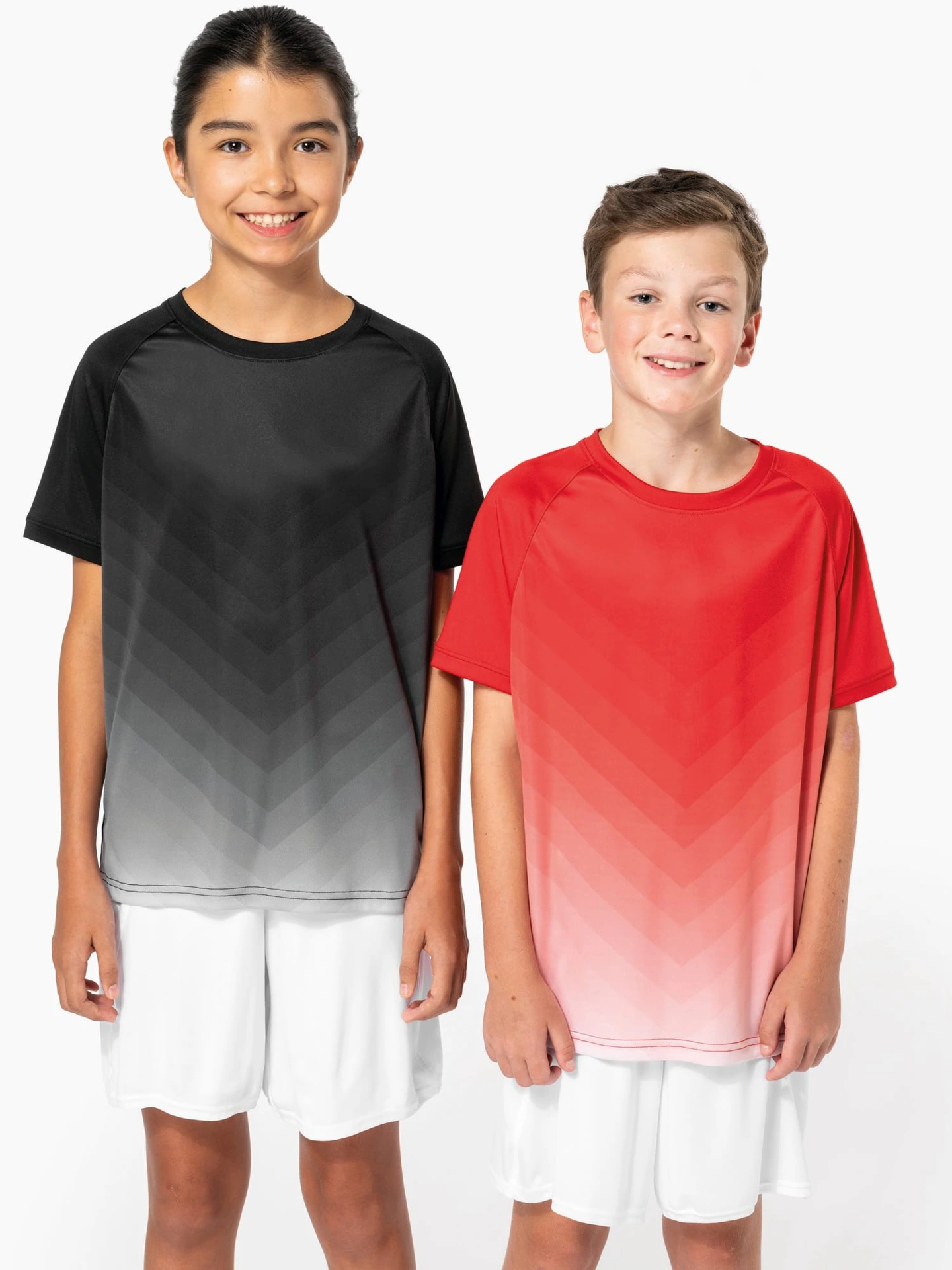 Kariban Kinder Sport Shirt mit Farbverlauf