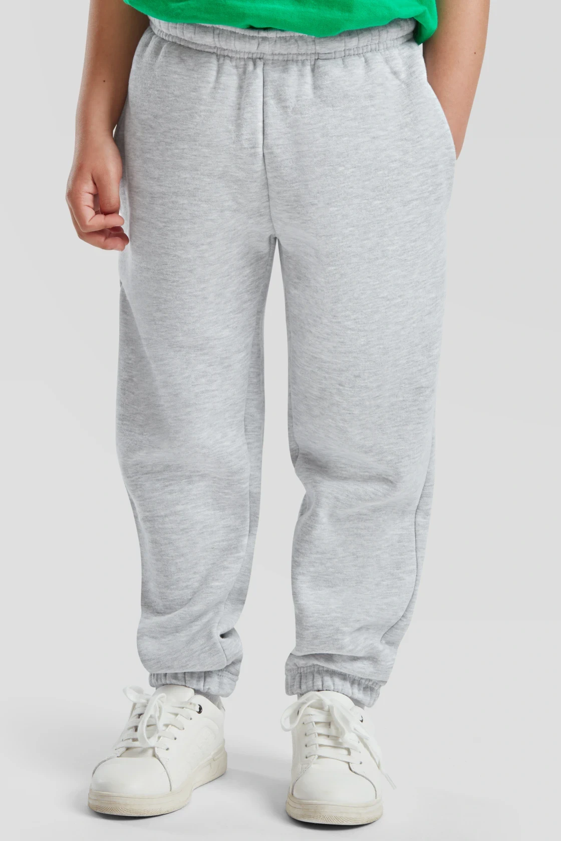 fruit-of-the-loom-64-025-0-kids-premium-elasticated-cuff-jog-pants-heathergrey-model-0 F.O.L. Premium Elasticated Cuff Jog Pants Kids