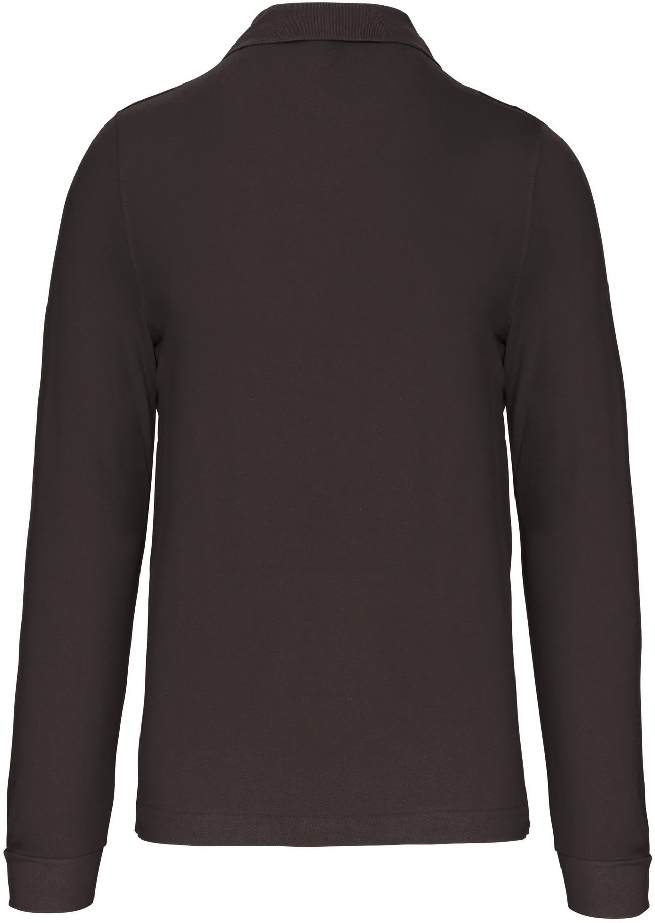 kariban-K243-herren-pique-polo-langarm-darkgrey-back-6 Kariban Herren Piqué Polo langarm
