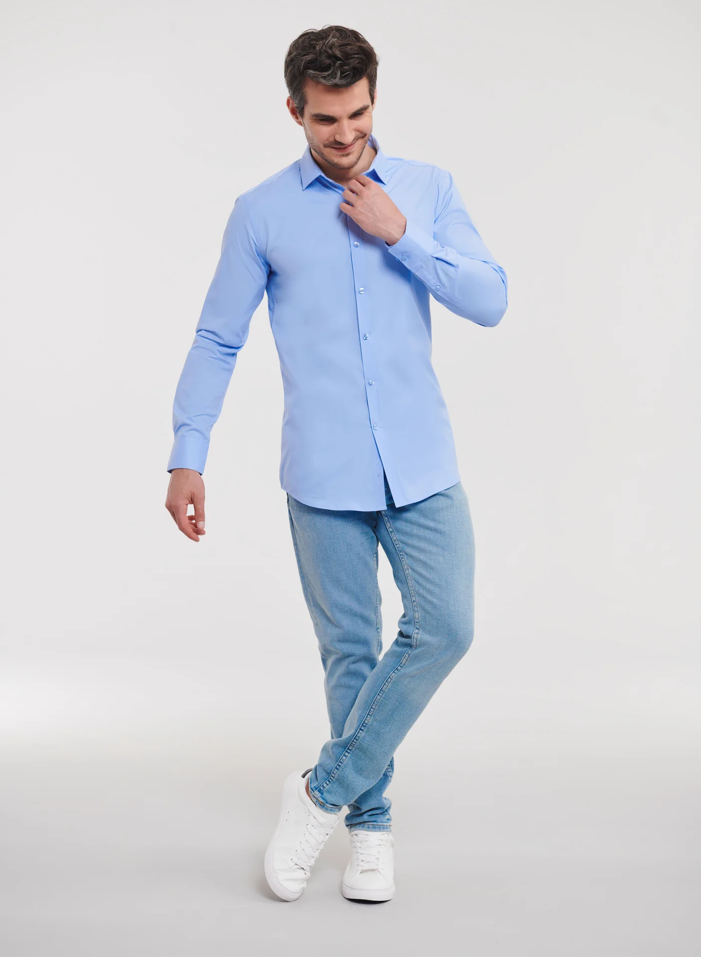 Russell Men's Long Sleeve Ultimate Stretch Shirt